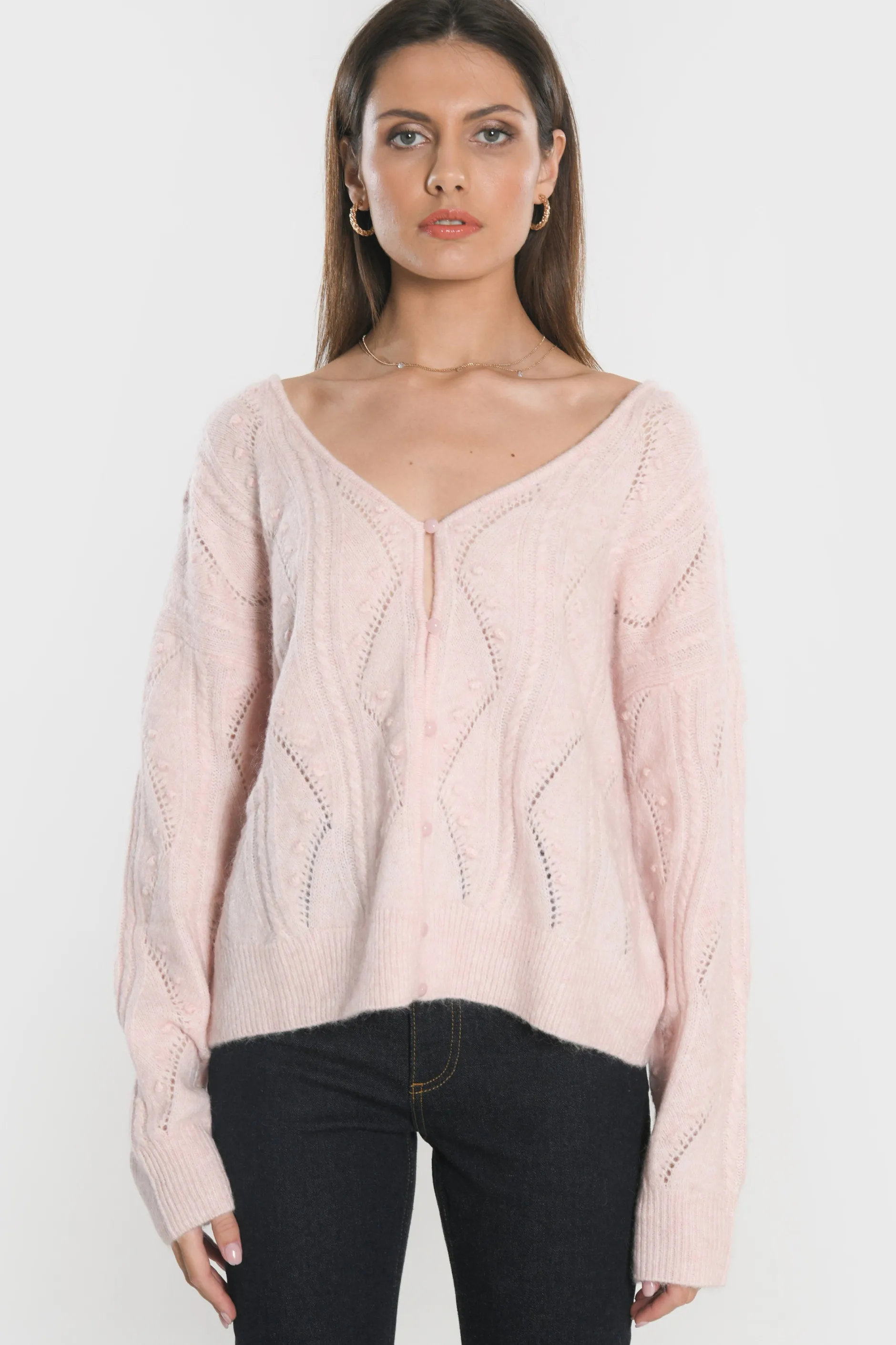 Sale KOOKAÏ CARDIGAN MONICA ROSE PALE Rosepale