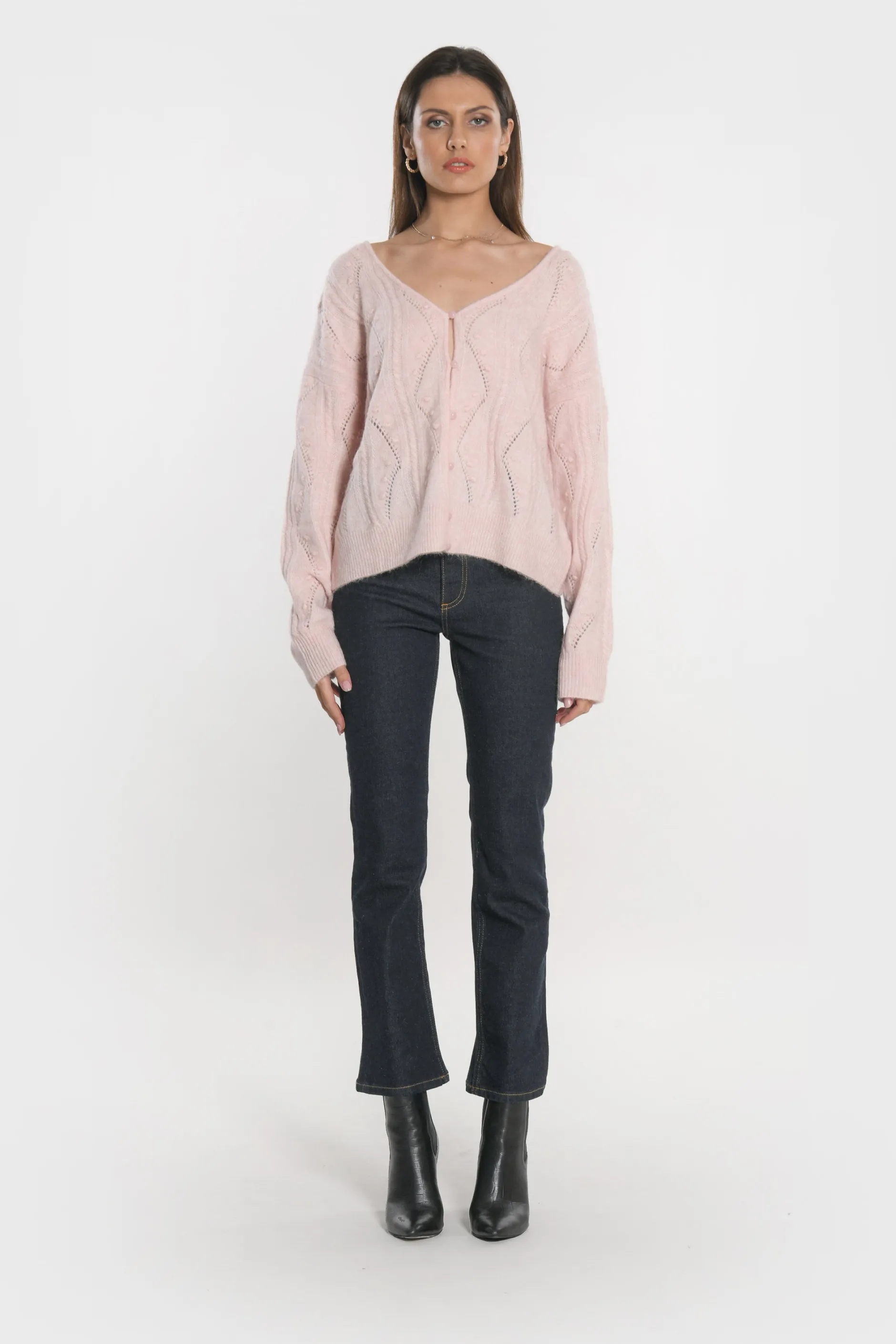 Sale KOOKAÏ CARDIGAN MONICA ROSE PALE Rosepale