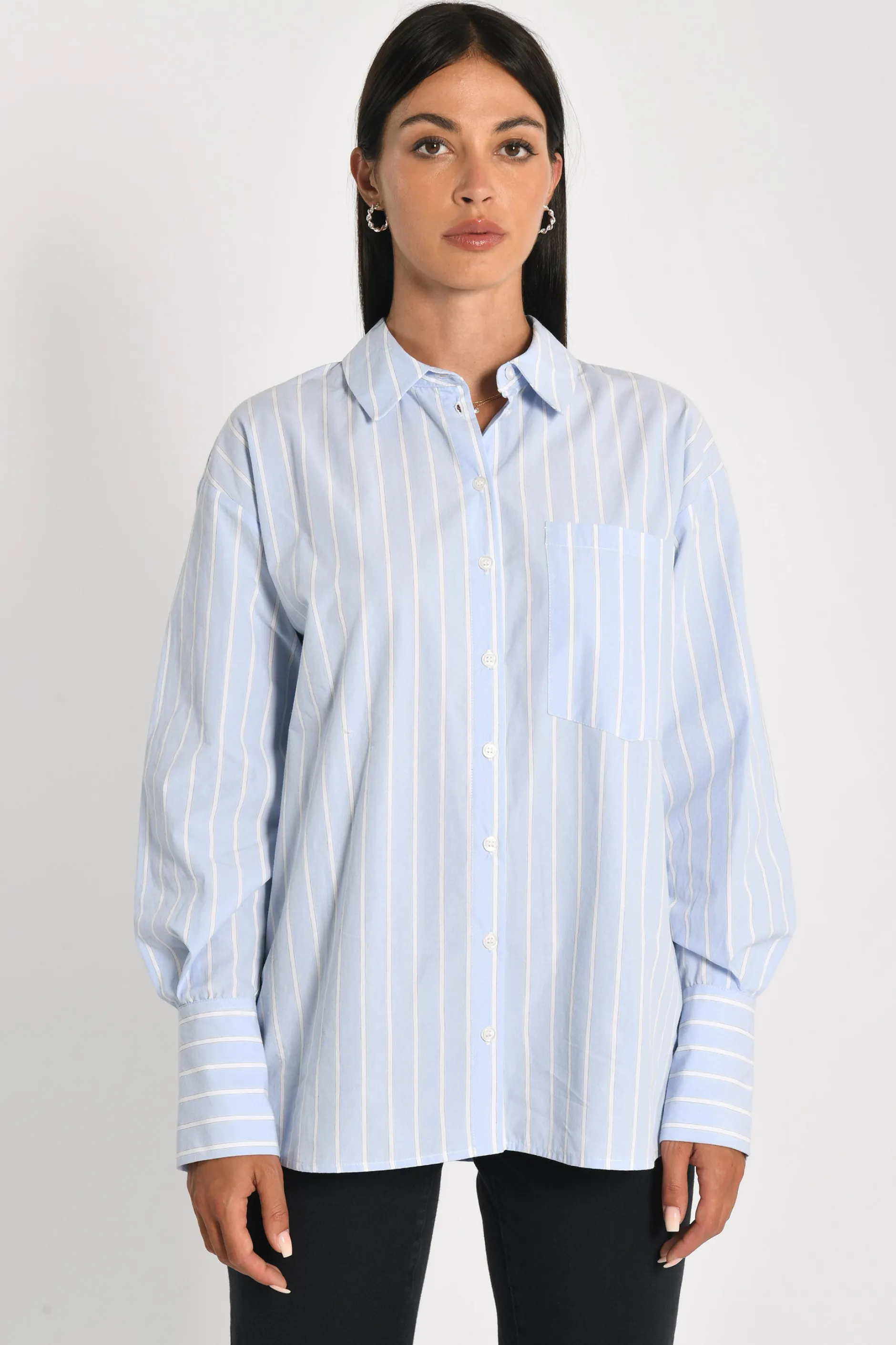 Outlet KOOKAÏ CHEMISE RAYURES DANDY ERIN Bleu/blanc