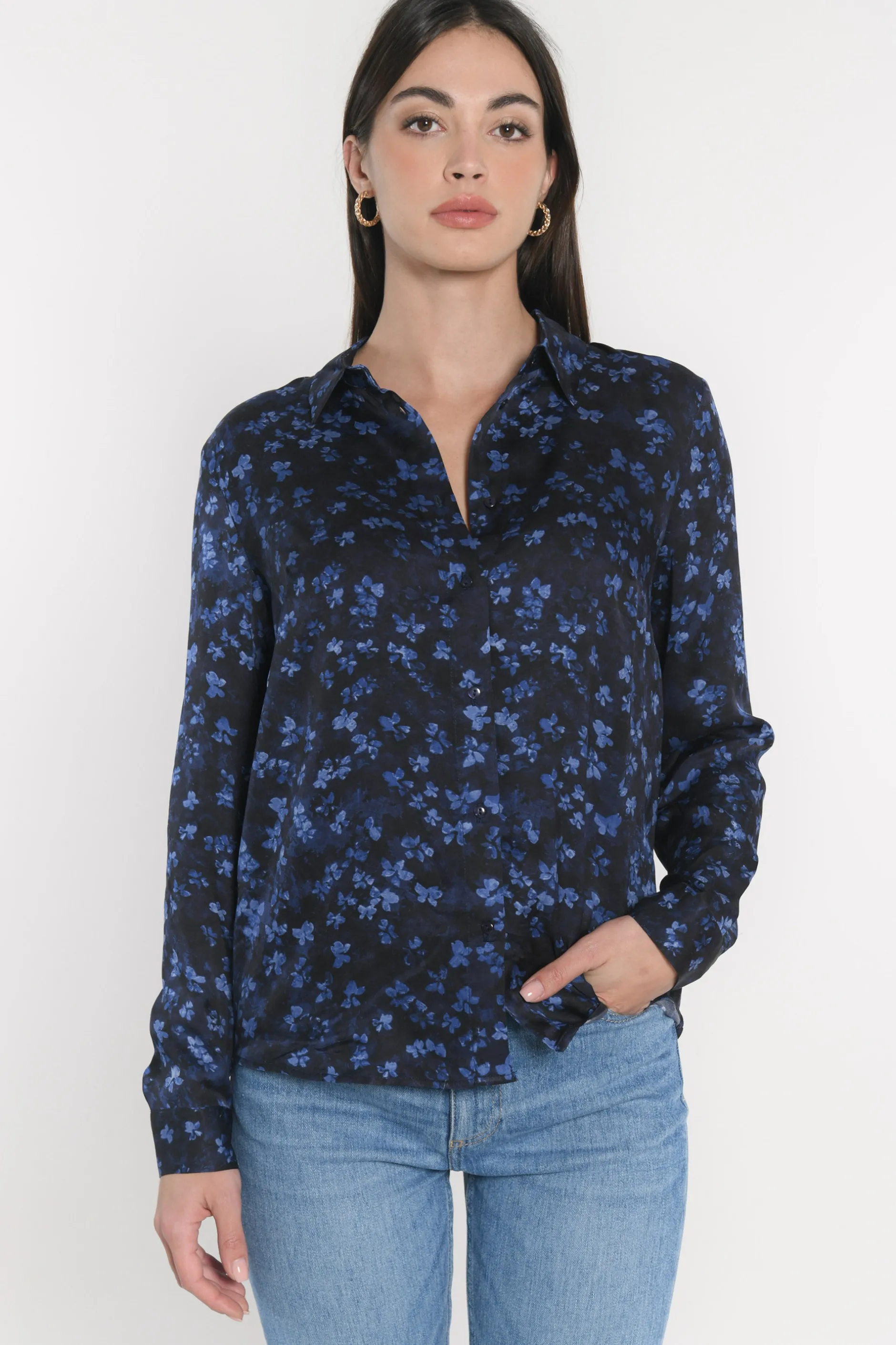 Shop KOOKAÏ CHEMISIER BLOUSE CAMILLE Marine
