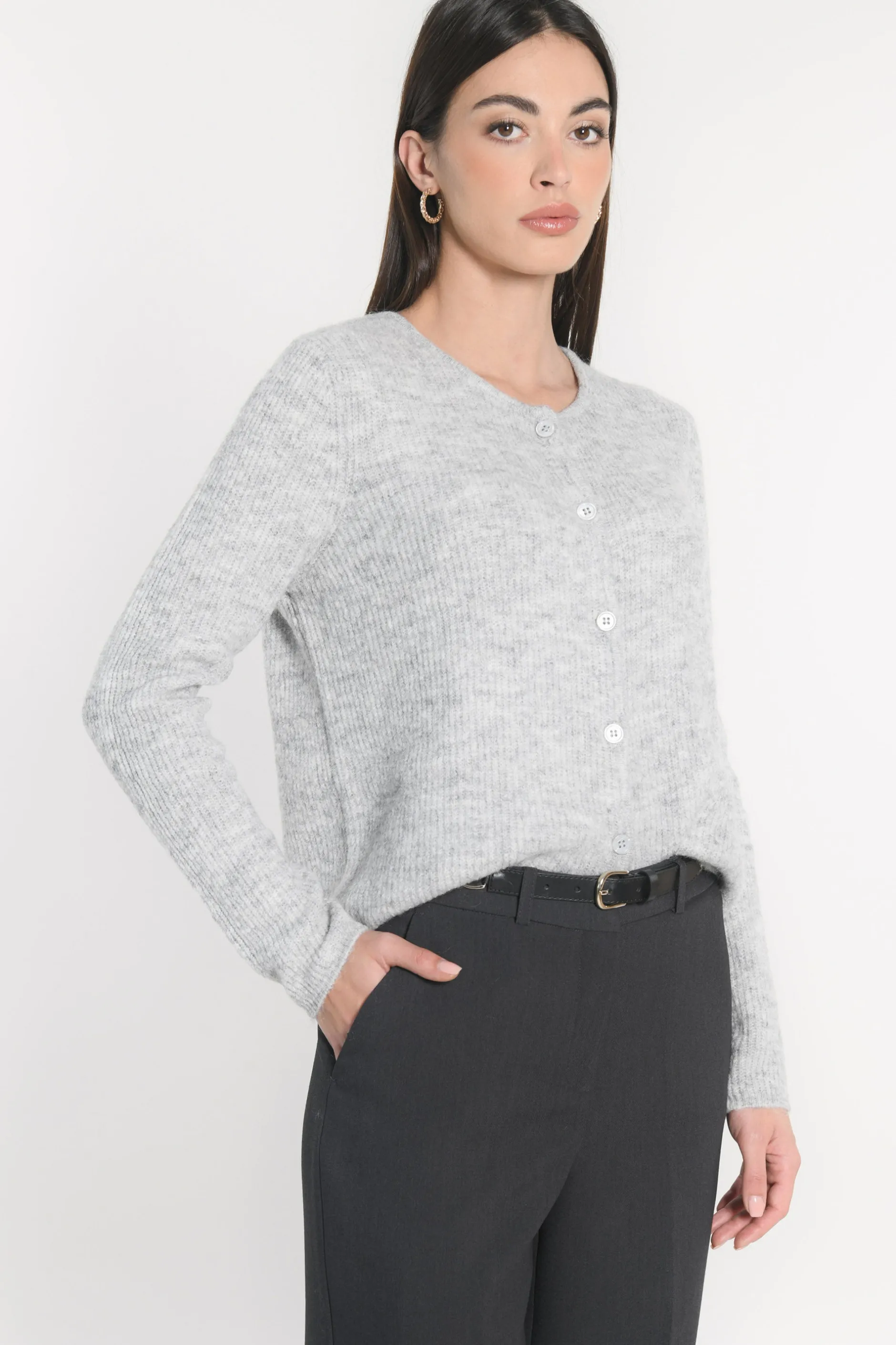 Store KOOKAÏ GILET DANNA GRIS CHINÉ Grischine