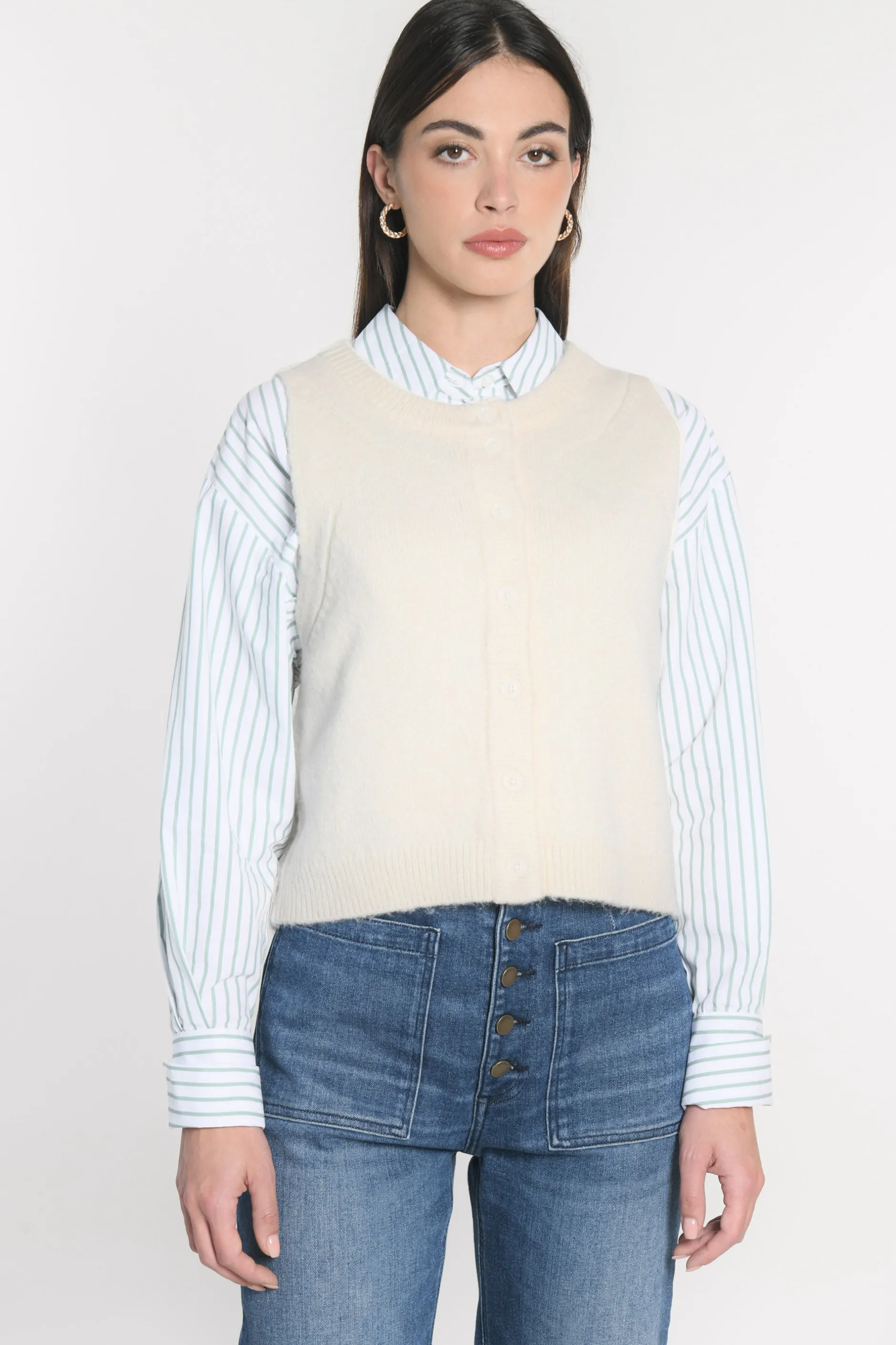 Online KOOKAÏ GILET JOANA Ecru