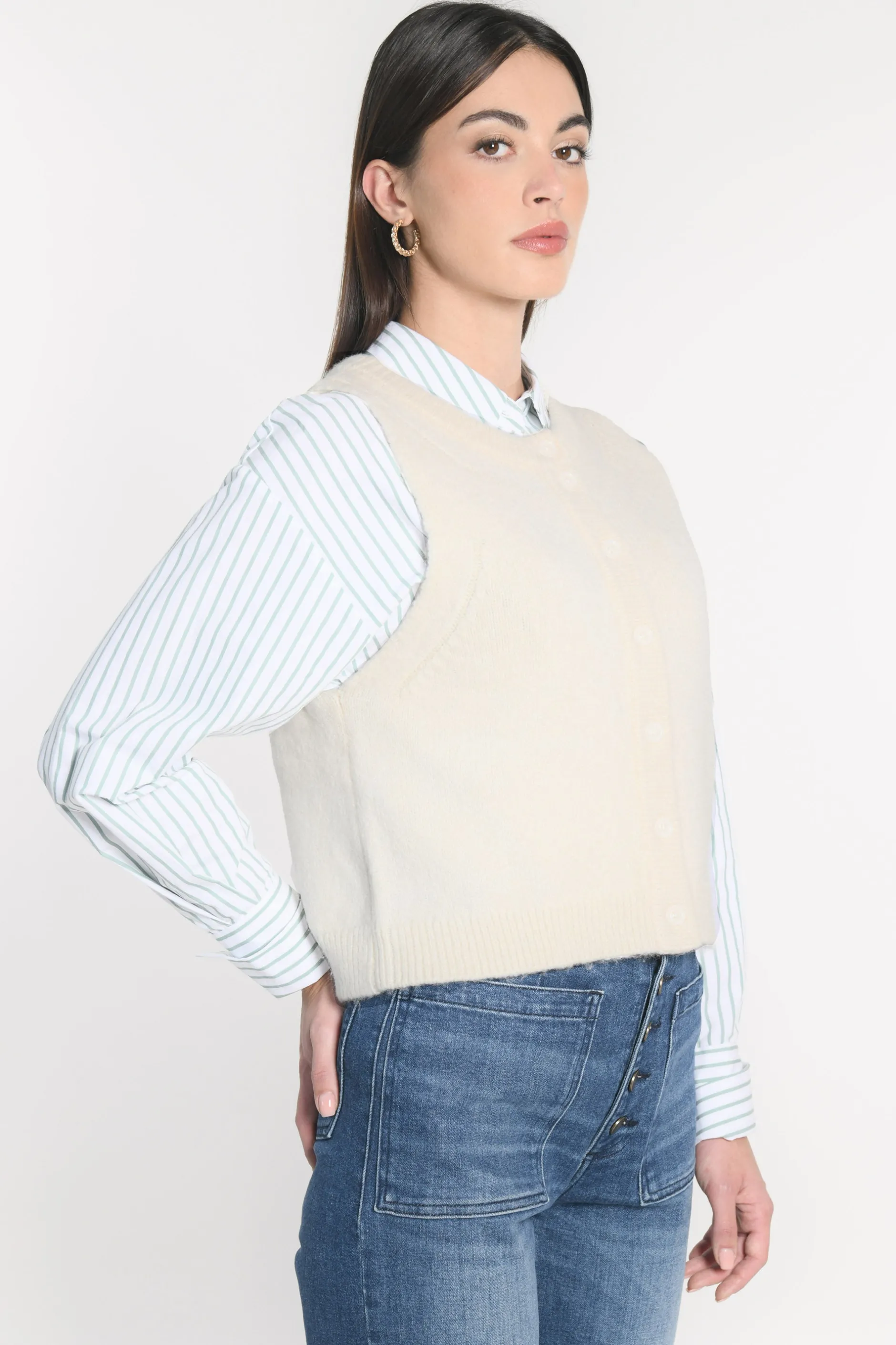 Online KOOKAÏ GILET JOANA Ecru