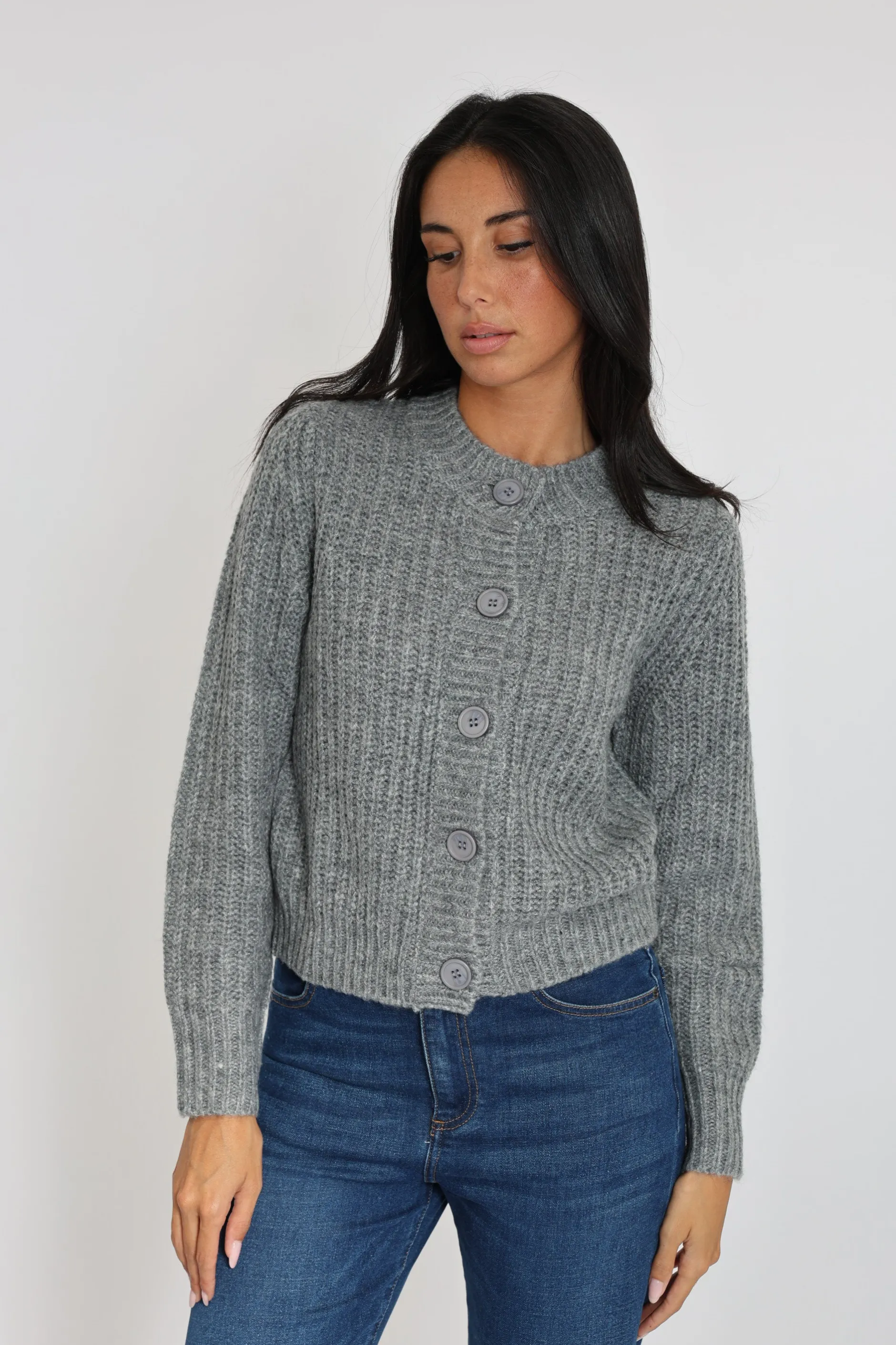 Clearance KOOKAÏ GILET LANA GRIS CHINÉ Grischine