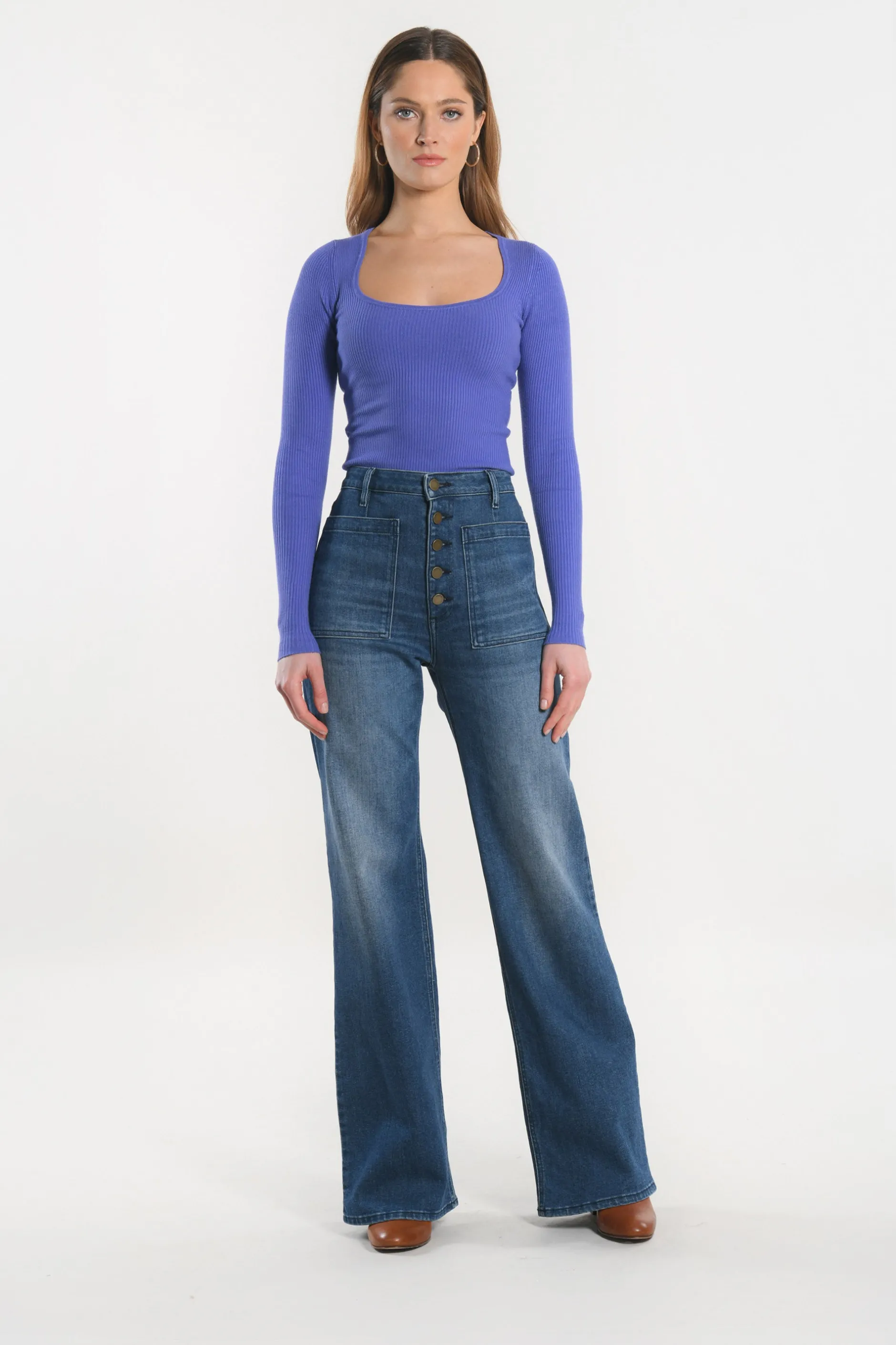Discount KOOKAÏ JEAN FLARE JENNY Stone