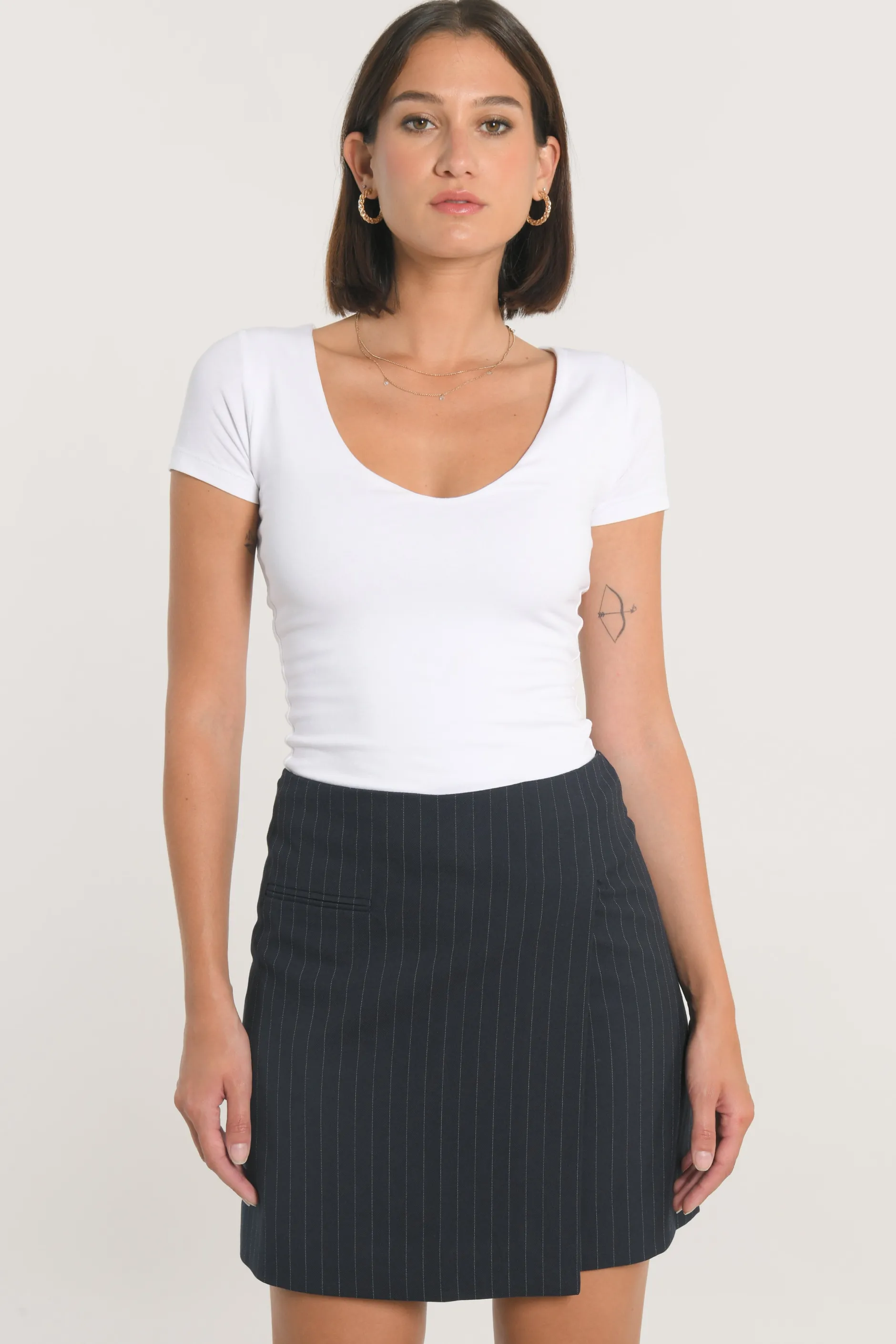 Sale KOOKAÏ JUPE COURTE RAYURE TENNIS AUDREY Navy