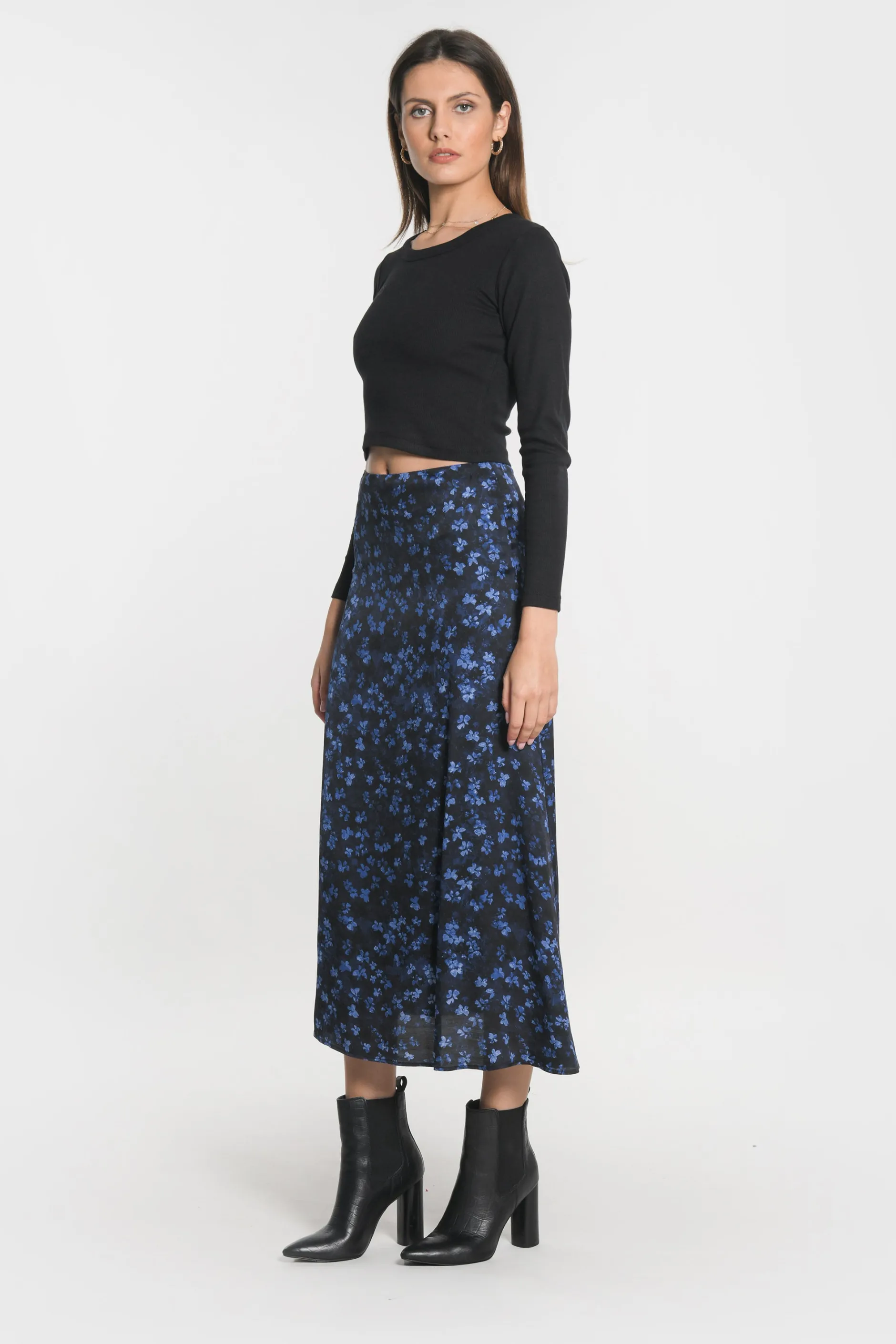 Sale KOOKAÏ JUPE MIDI CAMILLE Marine