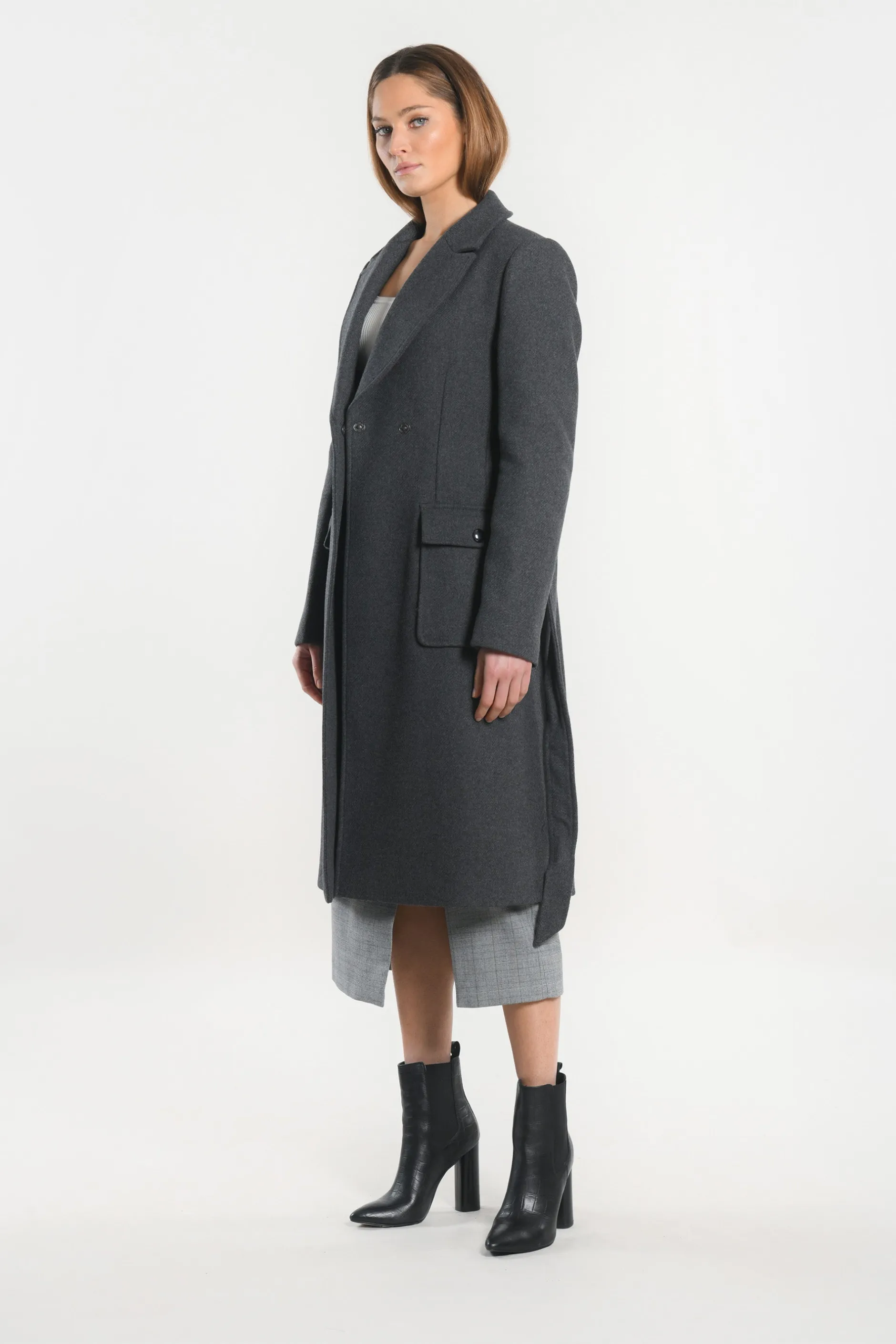 Sale KOOKAÏ MANTEAU LONG - NAEL - Anthracite