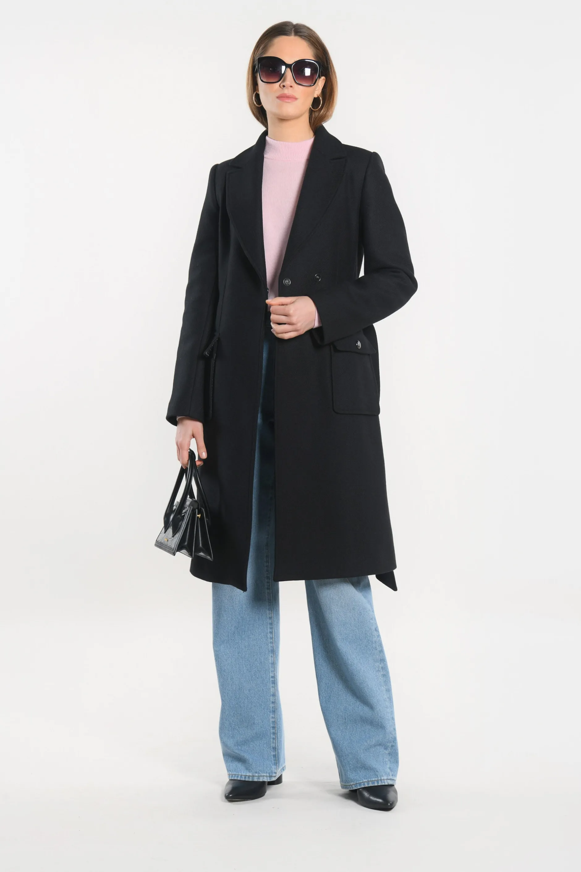 Outlet KOOKAÏ MANTEAU LONG - NAEL - Noir