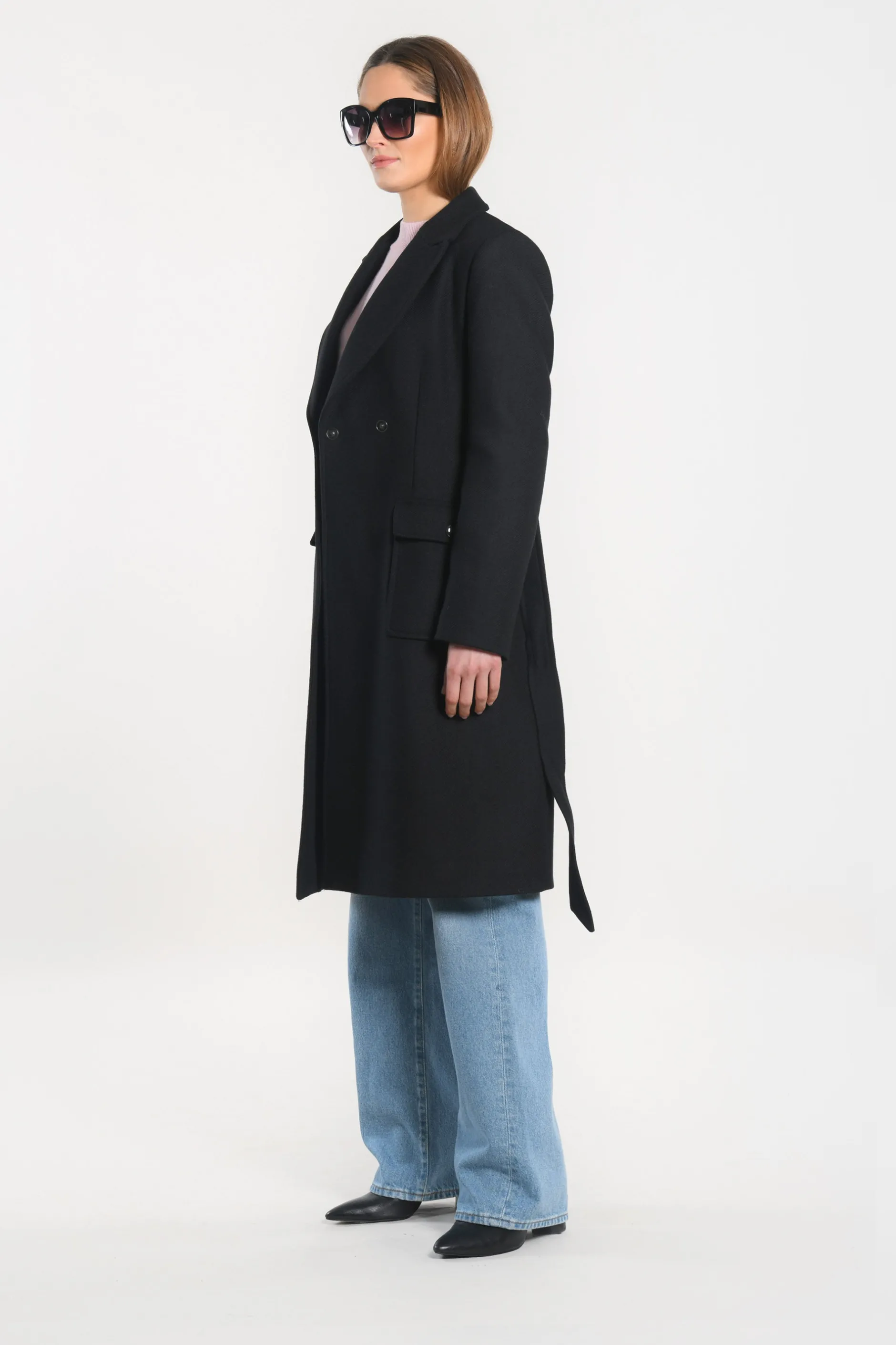 Outlet KOOKAÏ MANTEAU LONG - NAEL - Noir