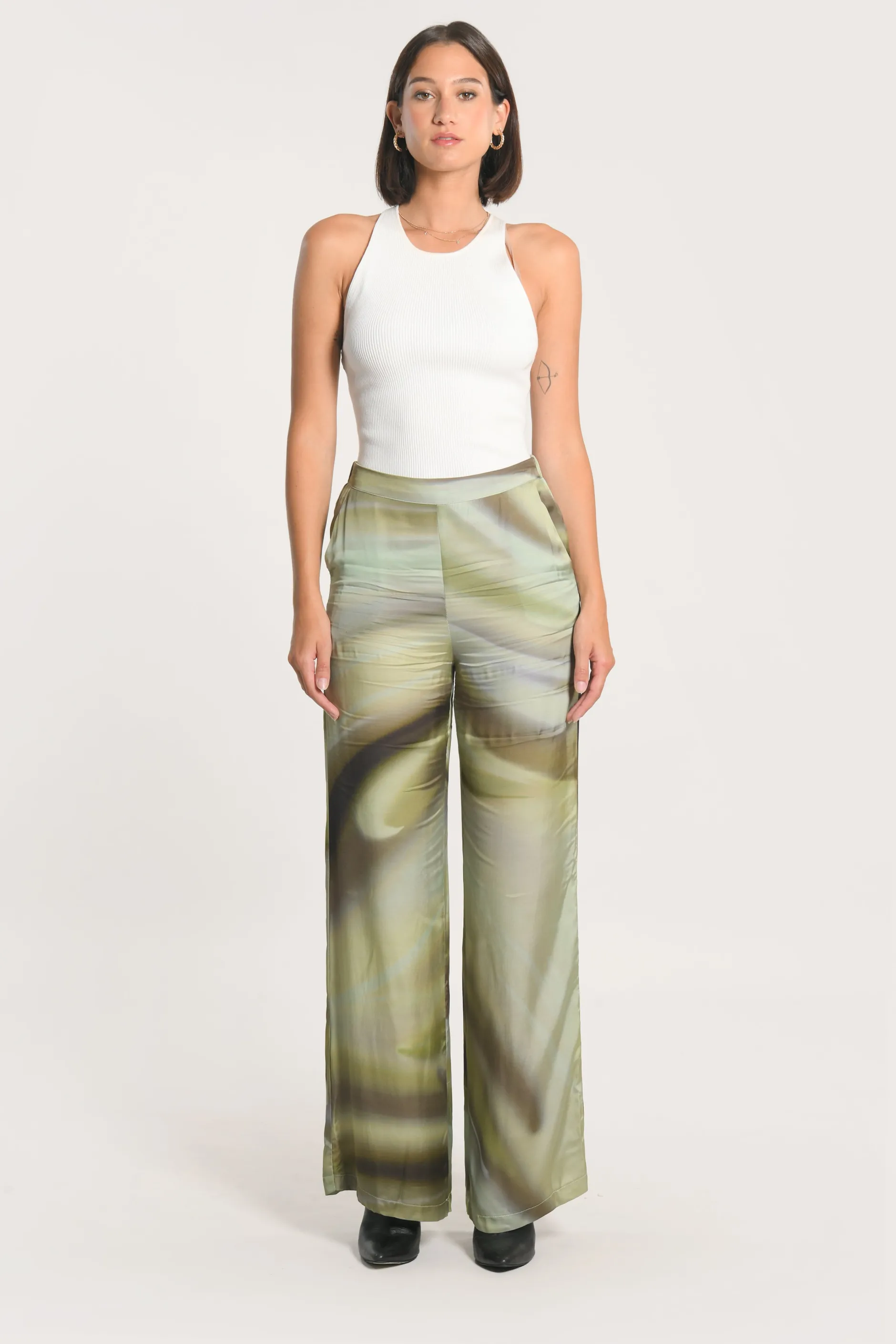 Sale KOOKAÏ PANTALON NIKITA IMPRIMÉ 70s MULTI KAKI Multikaki