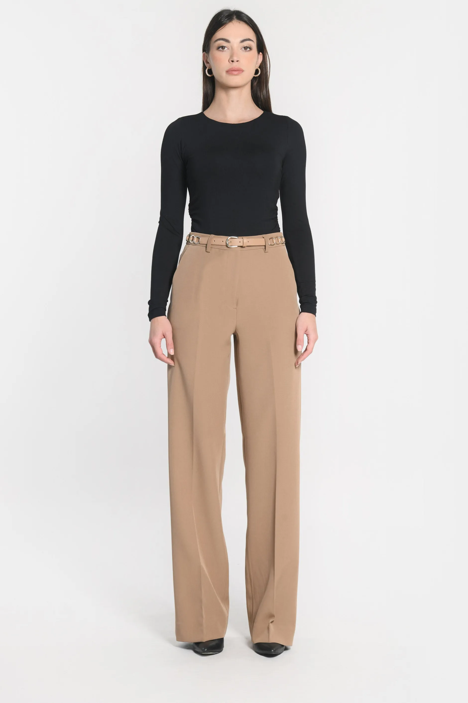 Hot KOOKAÏ PANTALON TAILLE HAUTE MATHILDA Macchiato