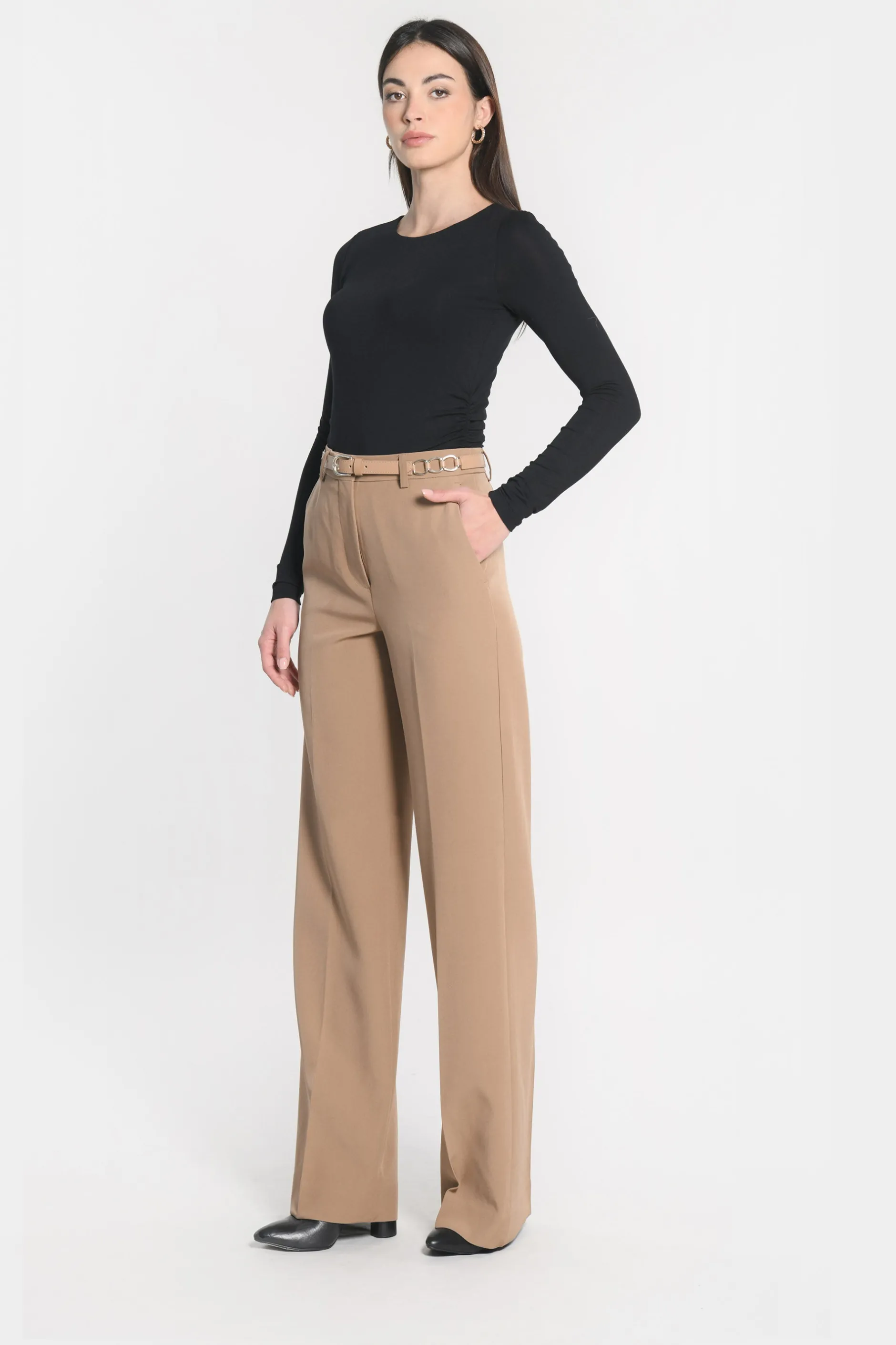 Hot KOOKAÏ PANTALON TAILLE HAUTE MATHILDA Macchiato