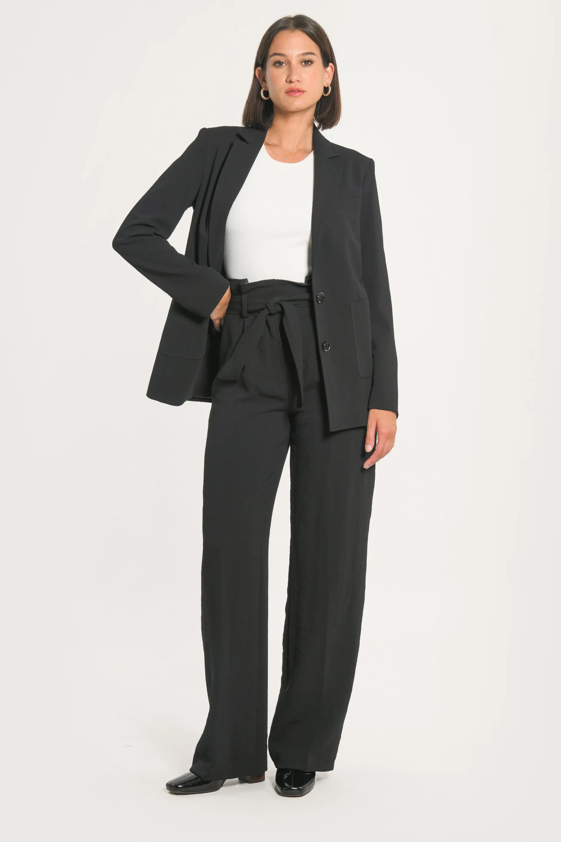 Shop KOOKAÏ PANTALON TAILORING LARGE MIKA Noir