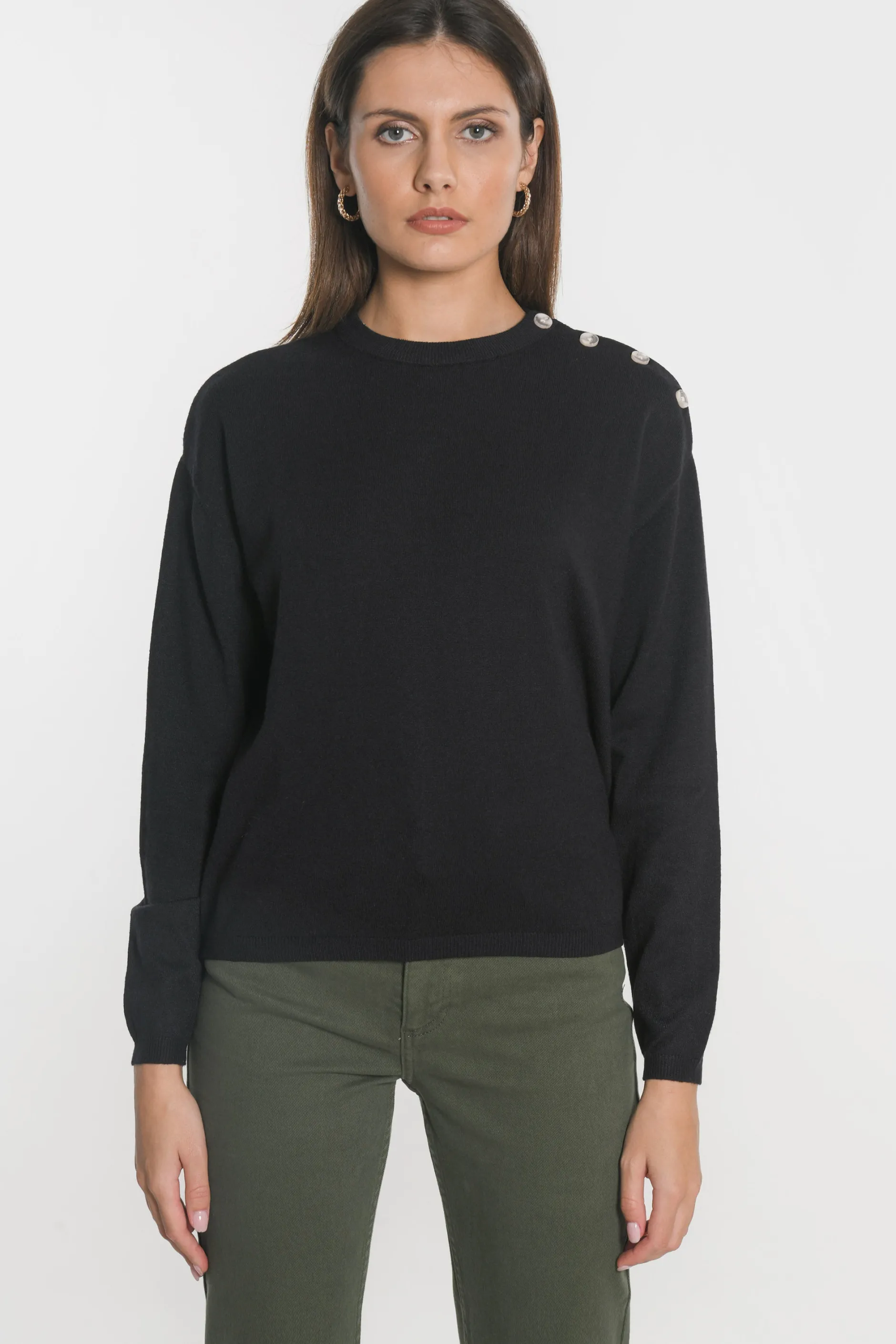 Fashion KOOKAÏ PULL BOUTONNE NOLWENN Noir
