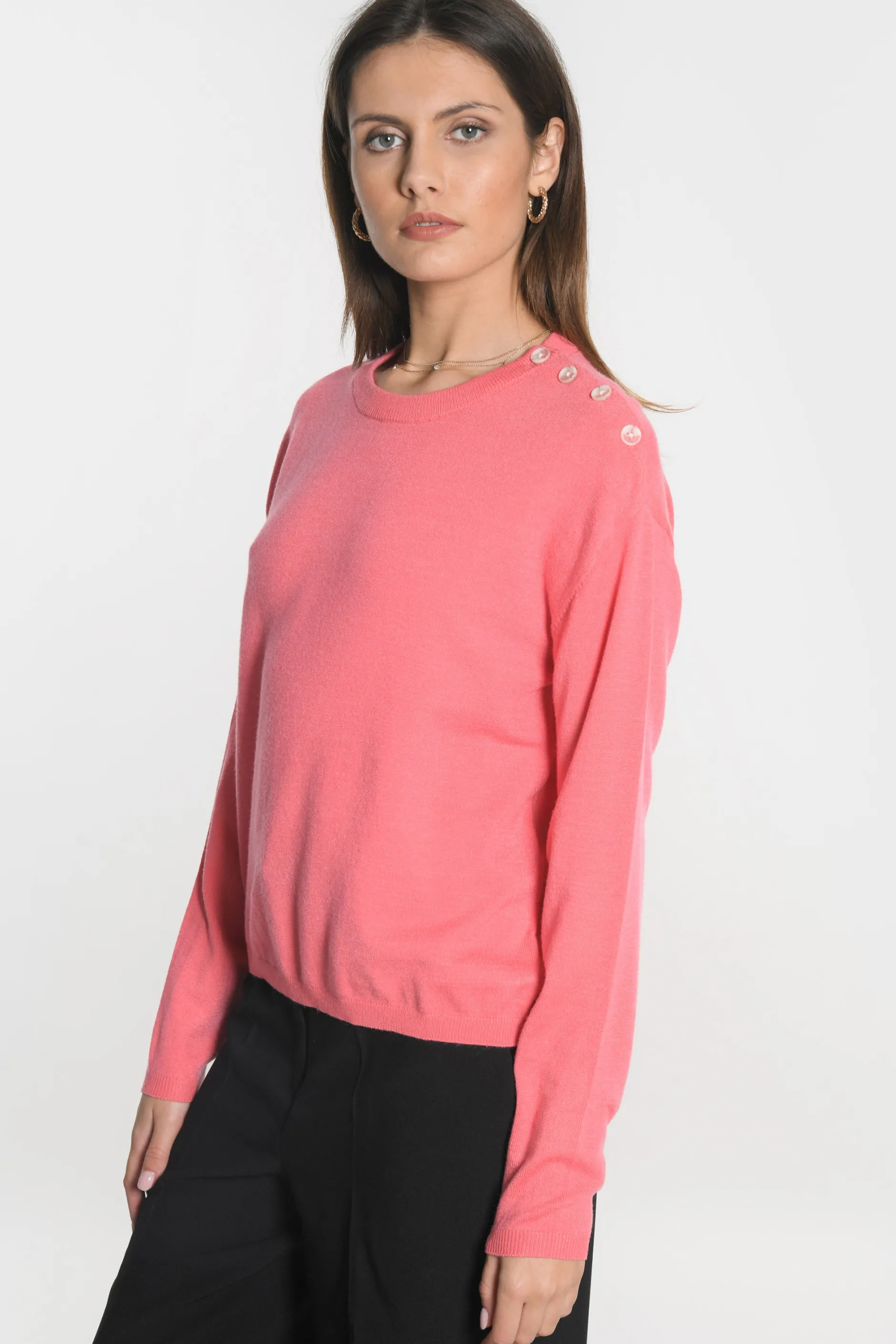 Sale KOOKAÏ PULL BOUTONNE NOLWENN Rose
