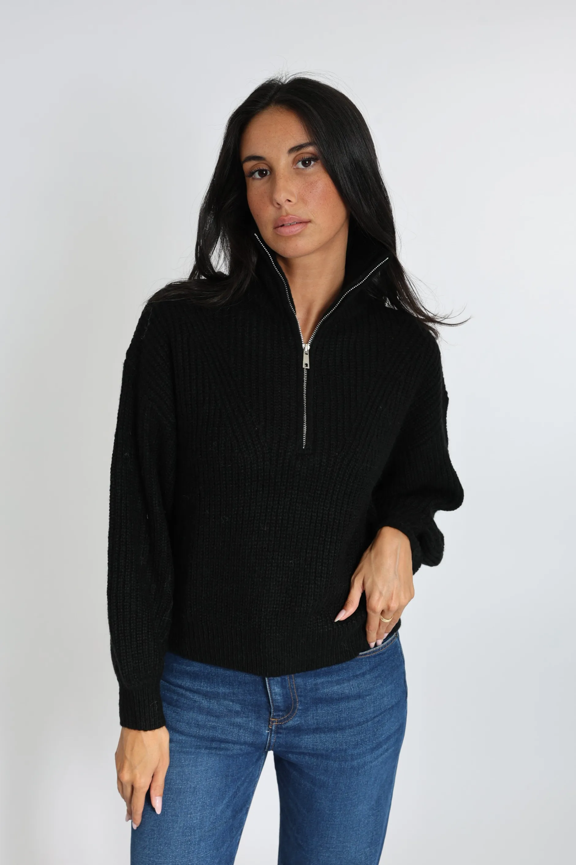 Cheap KOOKAÏ PULL COL CAMIONNEUR MINA Noir