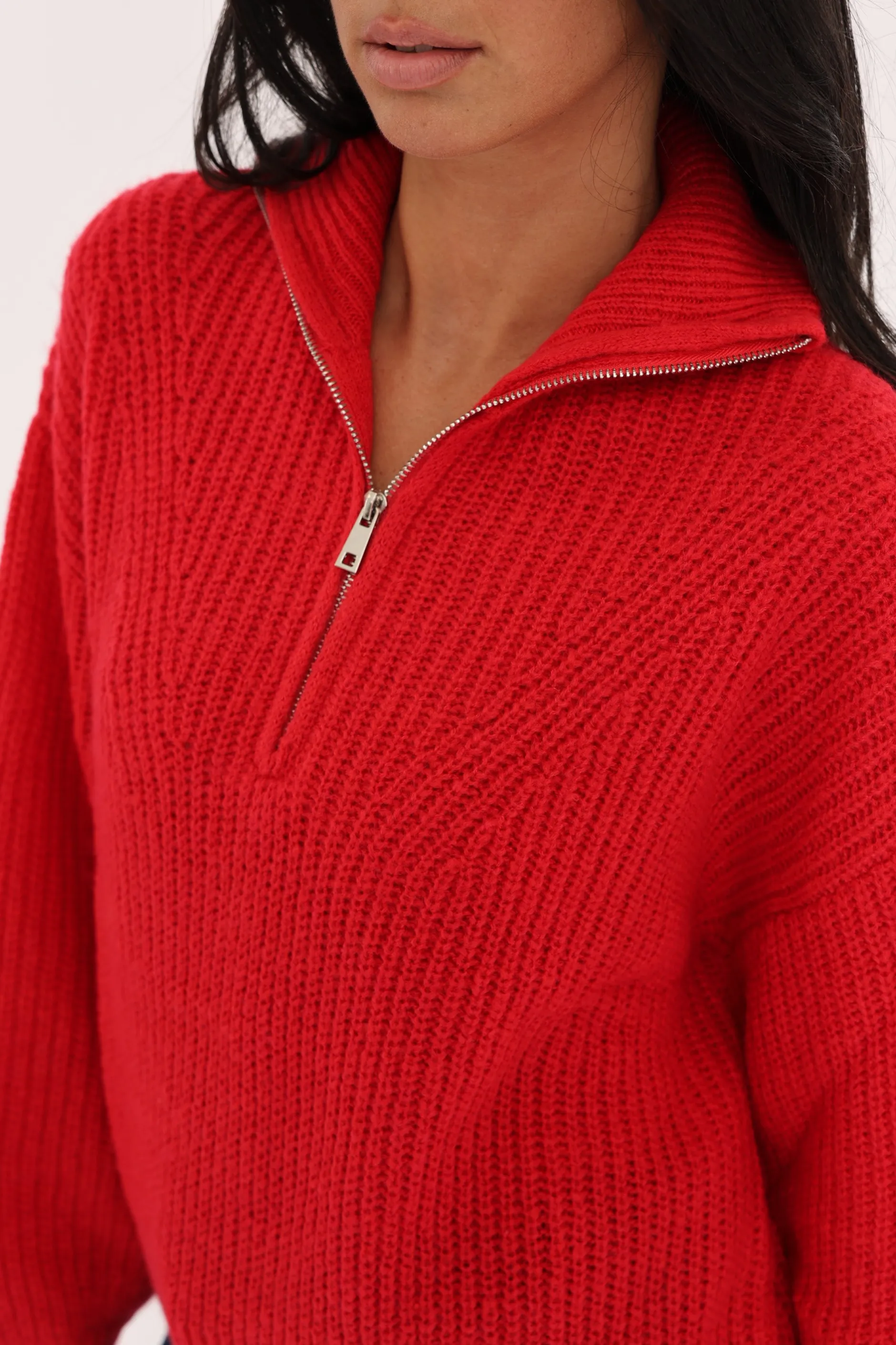 Sale KOOKAÏ PULL COL CAMIONNEUR MINA Rouge