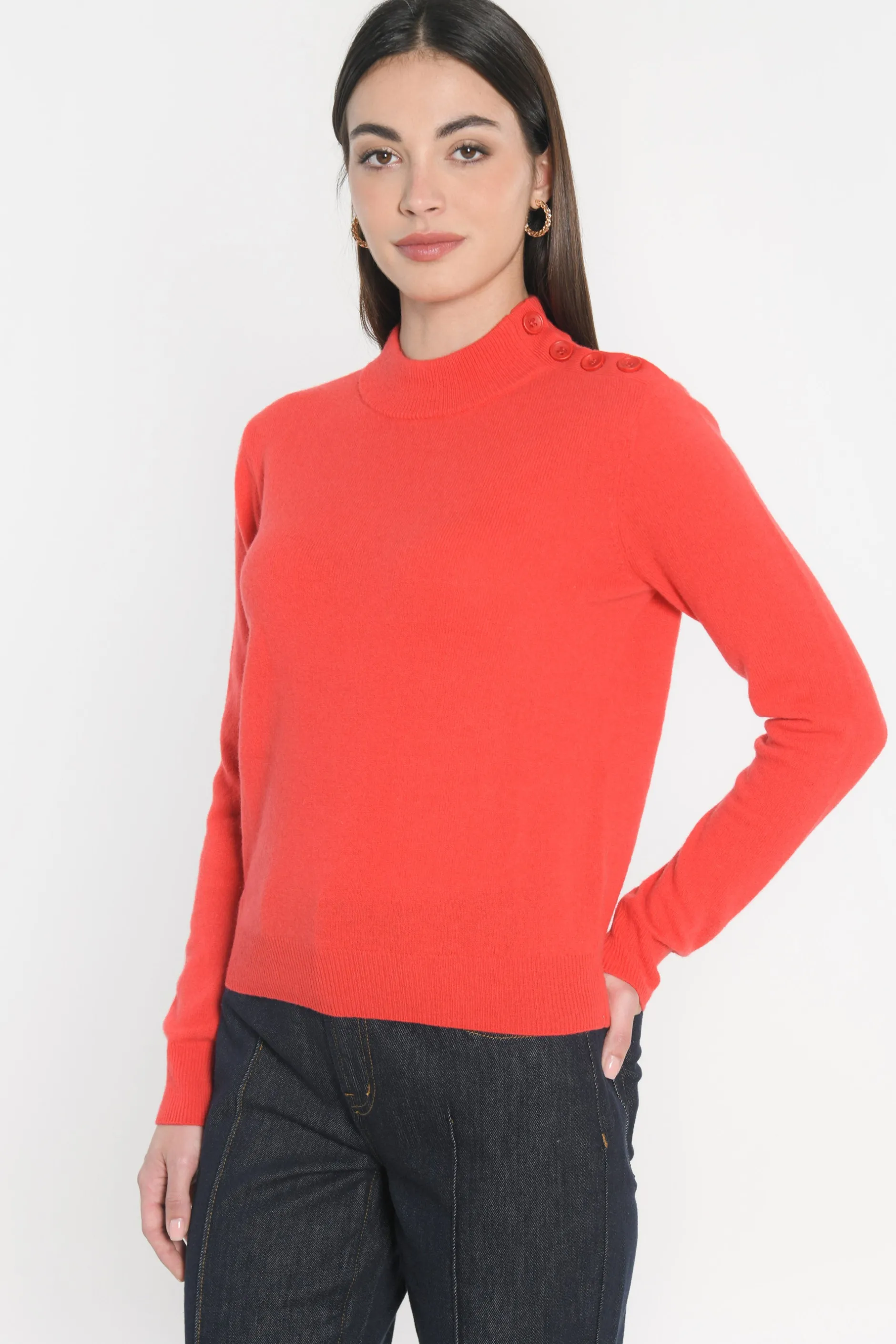 Best KOOKAÏ PULL COL CHEMINÉE ANITA ROUGE MARION Rougemarion