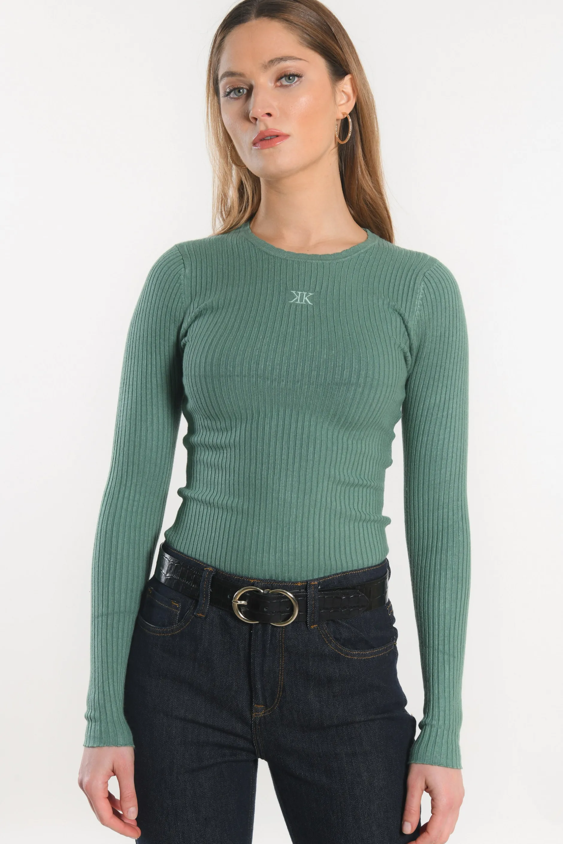 Outlet KOOKAÏ PULL COL ROND - ELISA - GREEN GABLE Greengable
