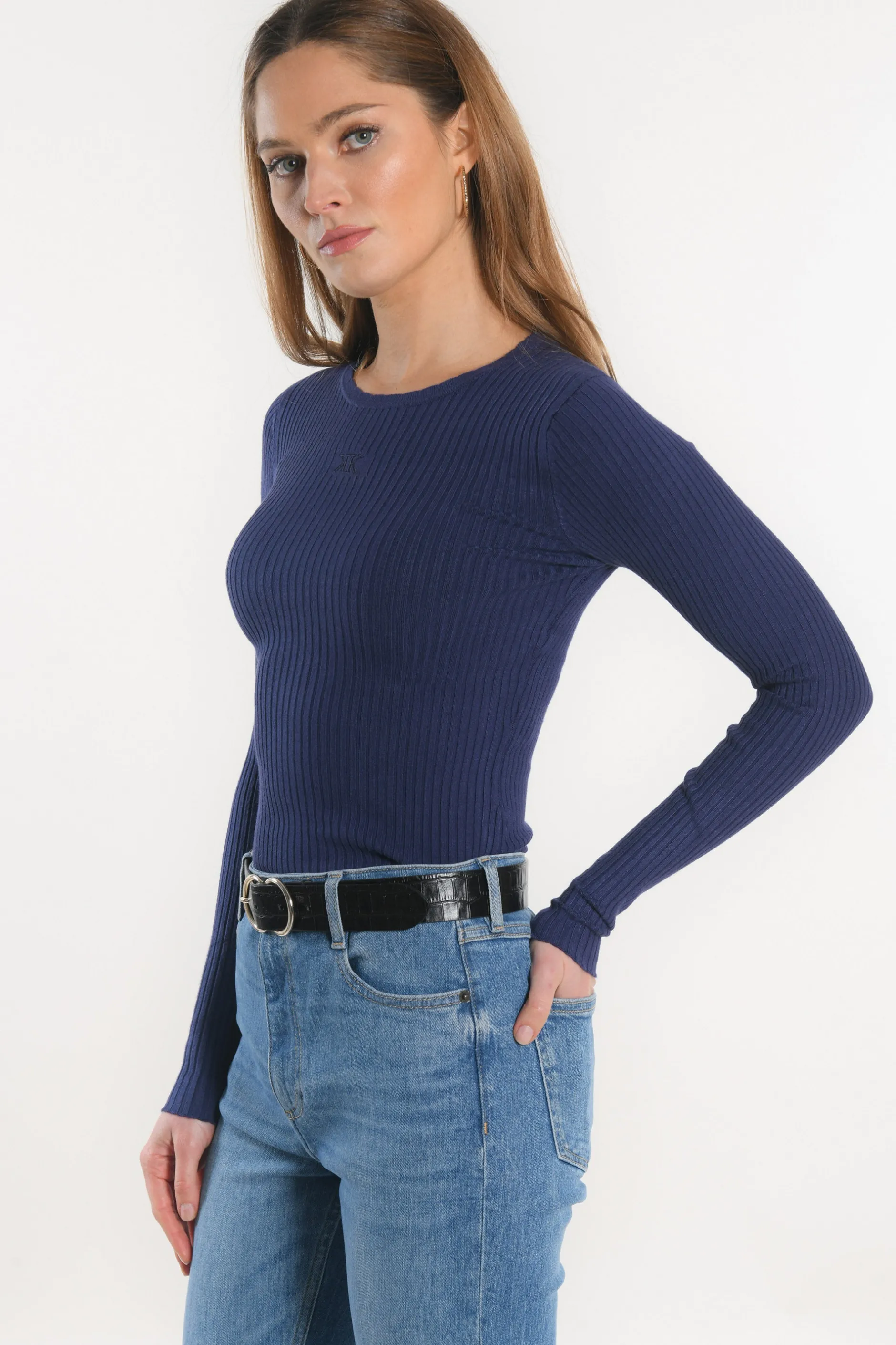 Discount KOOKAÏ PULL COL ROND - ELISA - PATRIOT BLUE Patriotblue