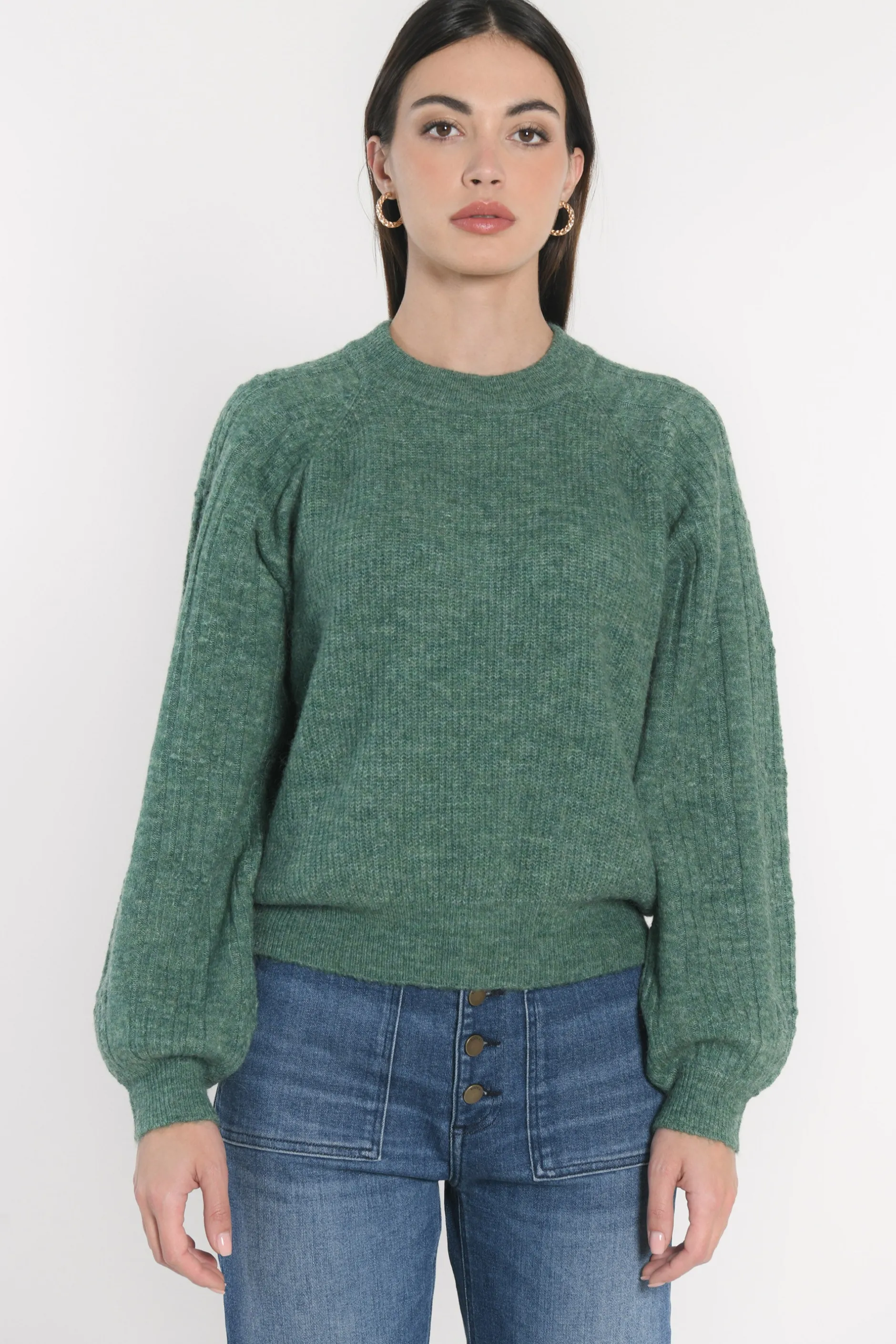 Fashion KOOKAÏ PULL COL ROND CARRY Green
