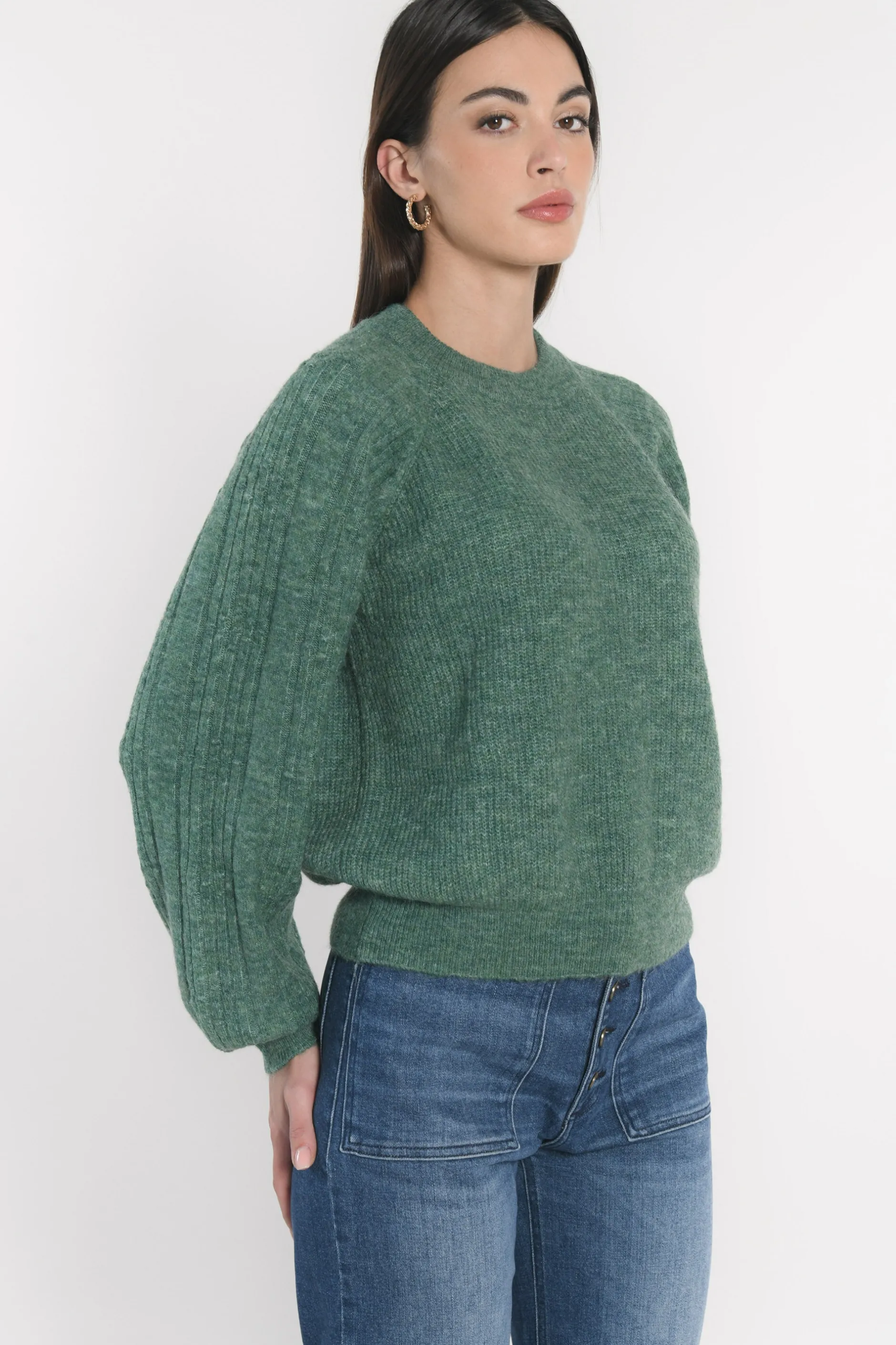 Fashion KOOKAÏ PULL COL ROND CARRY Green