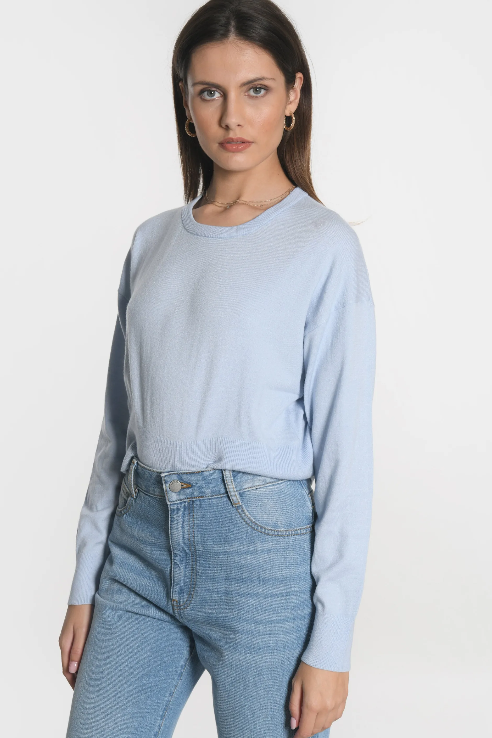 Cheap KOOKAÏ PULL COL ROND NOLWENN Ciel