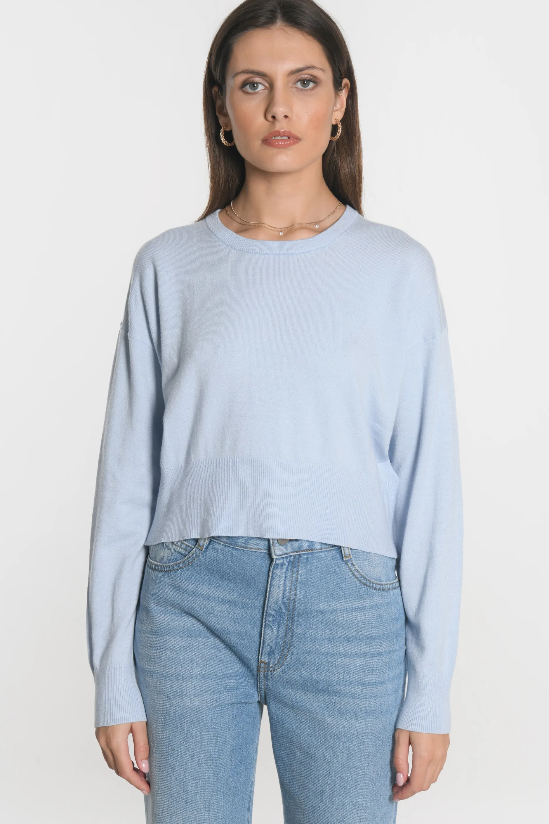 Cheap KOOKAÏ PULL COL ROND NOLWENN Ciel