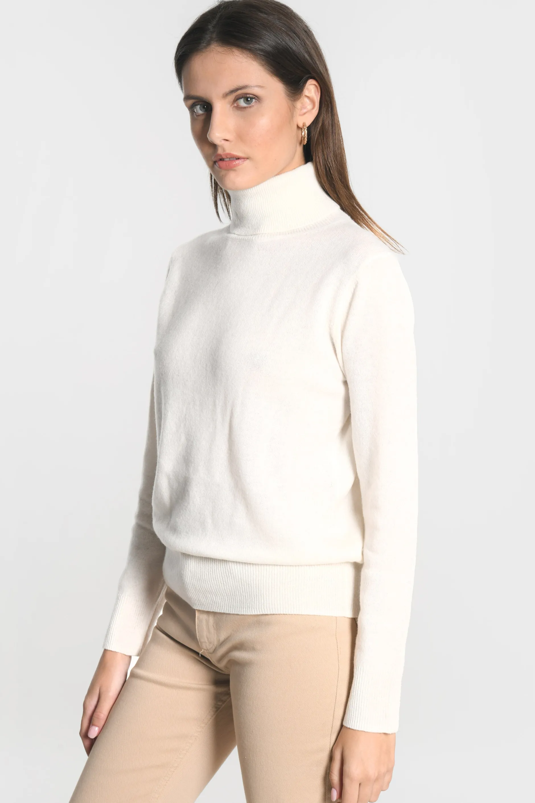 Hot KOOKAÏ PULL COL ROULÉ ANITA ÉCRU Ecru