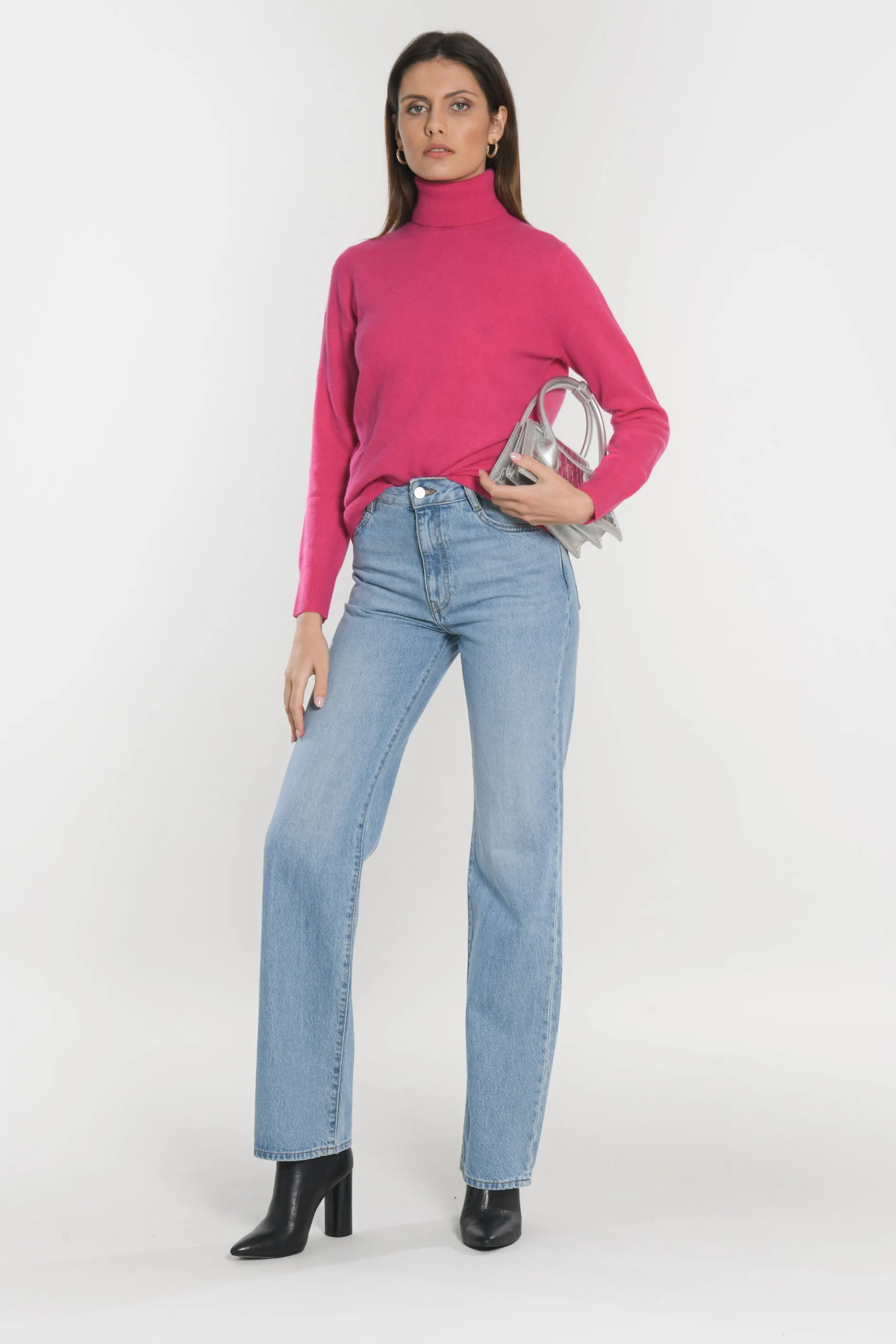 Cheap KOOKAÏ PULL COL ROULÉ ANITA Fuschia