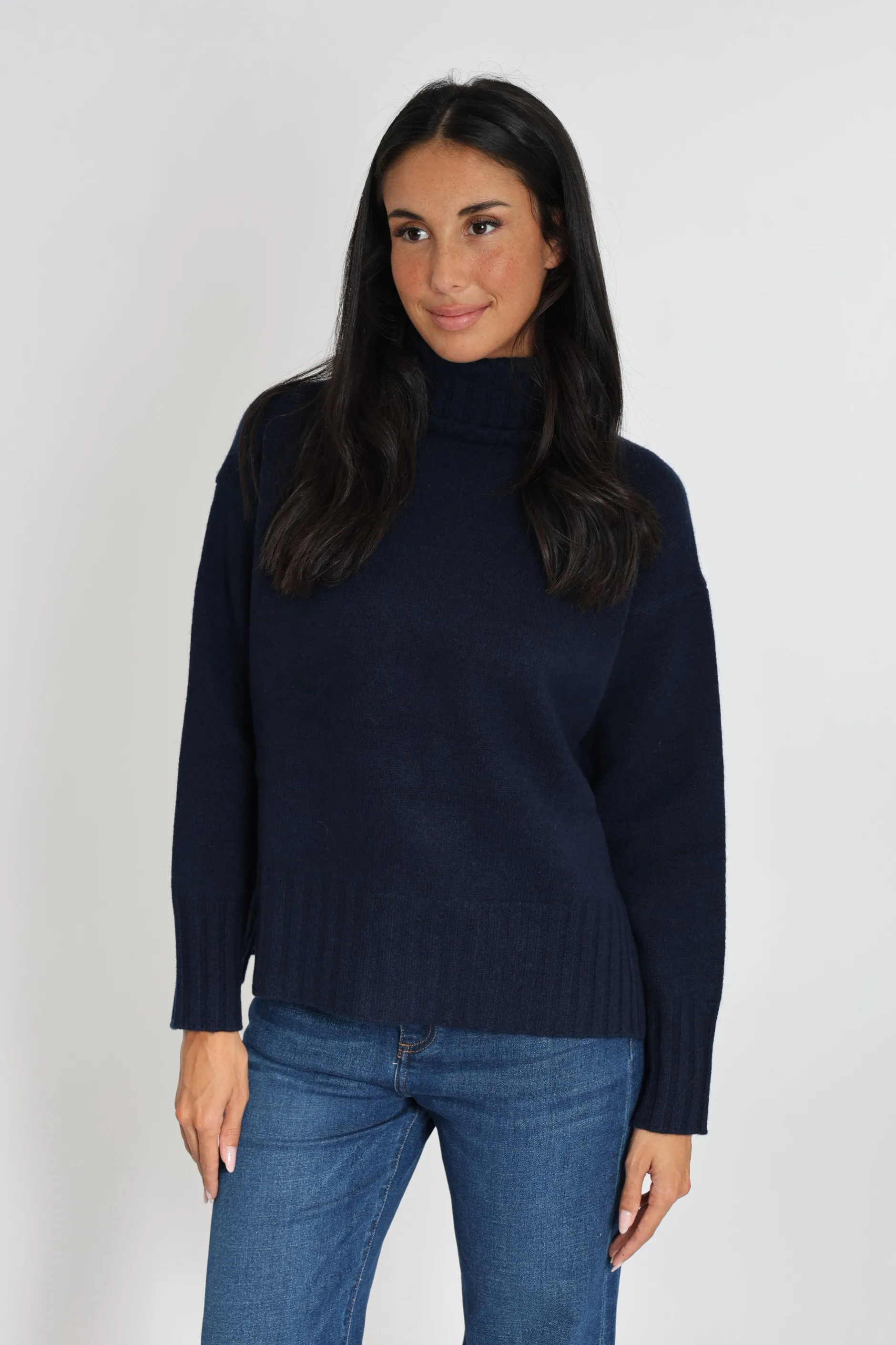 Discount KOOKAÏ PULL COL ROULÉ CELINA Navy