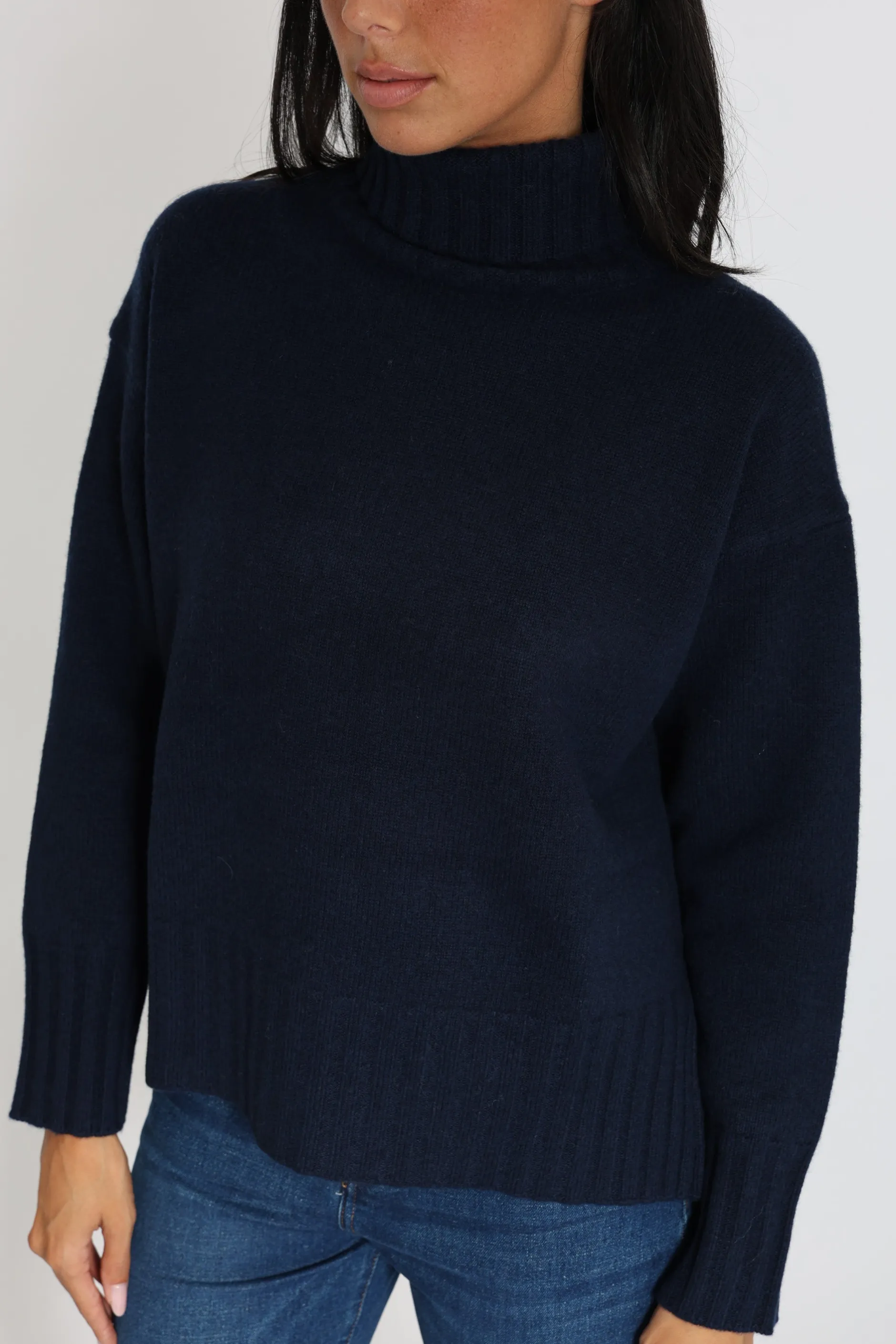 Discount KOOKAÏ PULL COL ROULÉ CELINA Navy