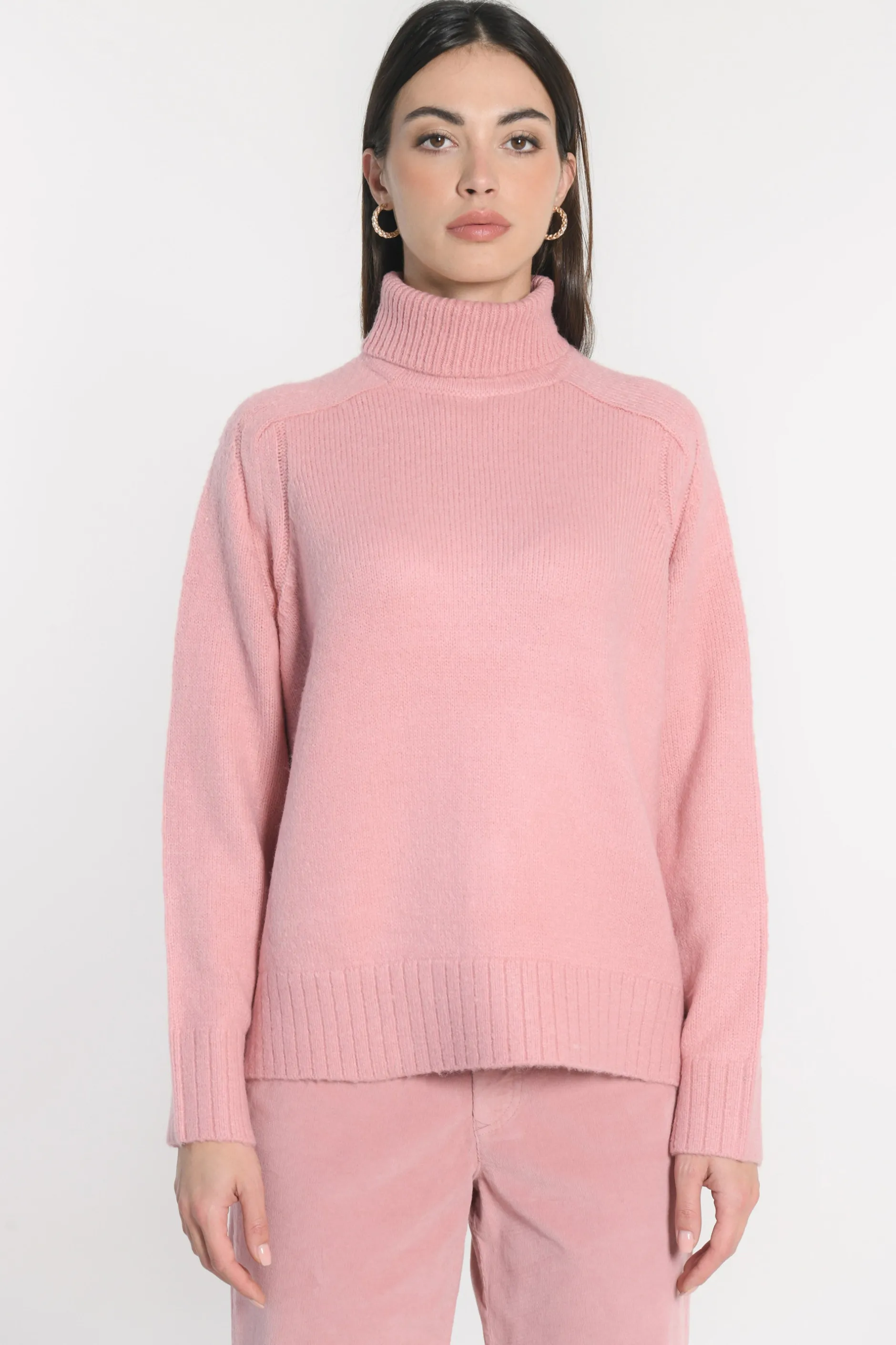 Discount KOOKAÏ PULL COL ROULÉ JOANA BOIS DE ROSE Boisderose