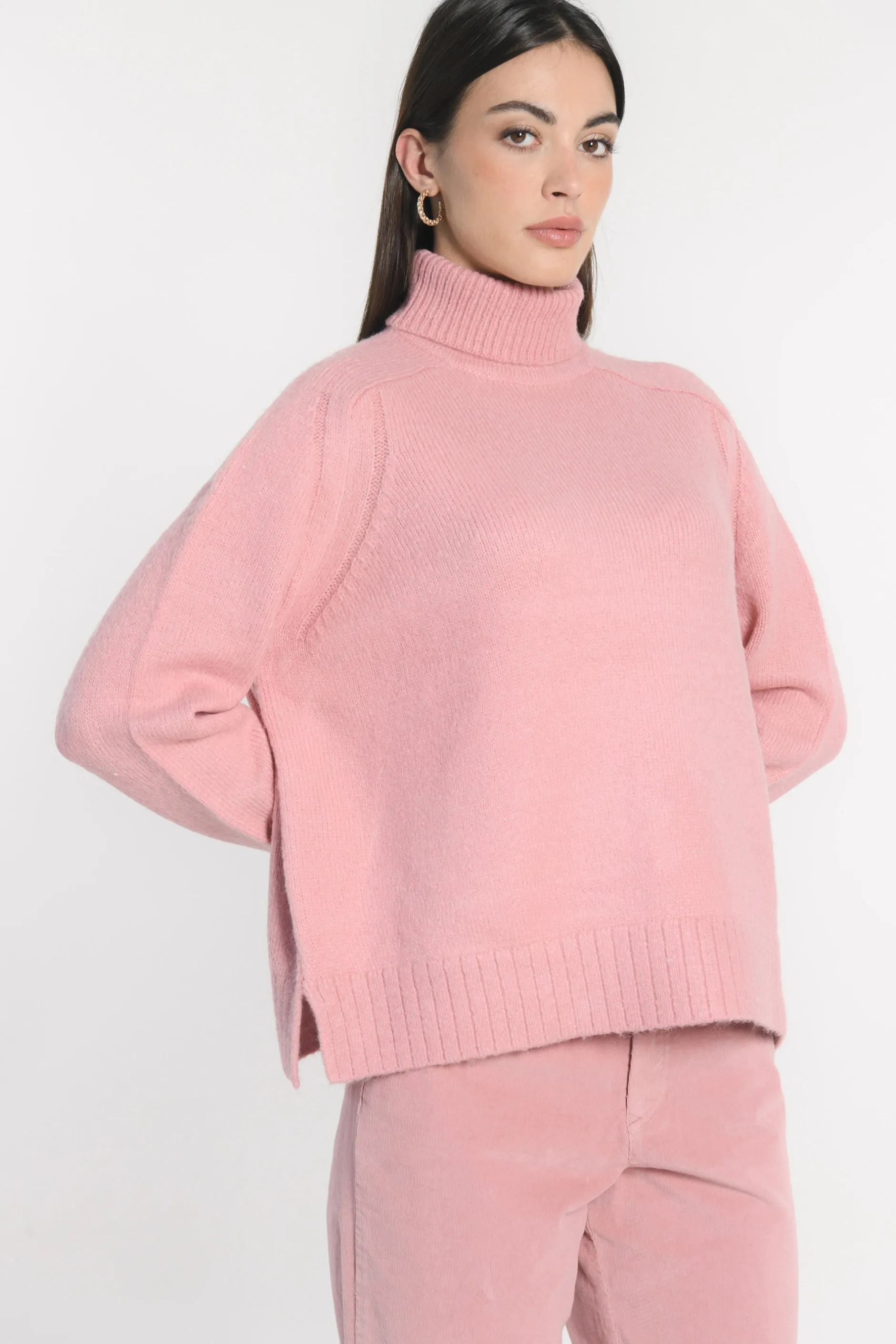 Discount KOOKAÏ PULL COL ROULÉ JOANA BOIS DE ROSE Boisderose