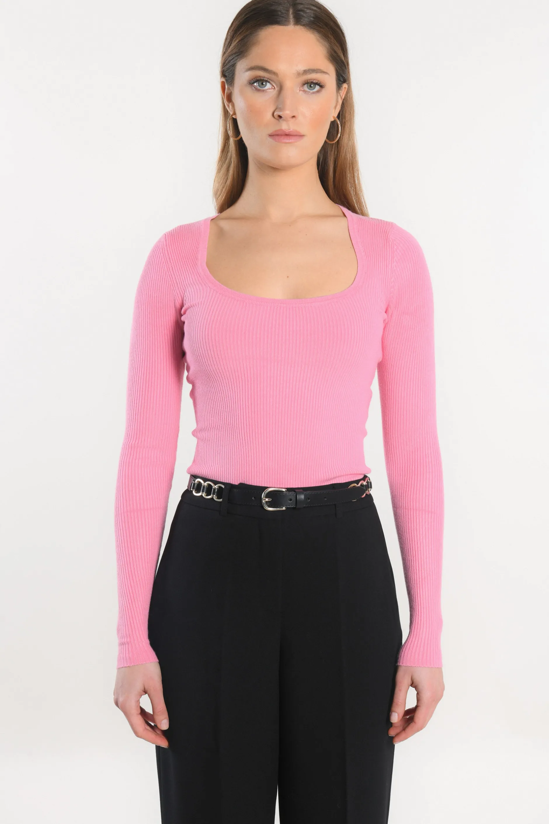Best Sale KOOKAÏ PULL COL U - LOLITA - BOIS DE ROSE Boisderose