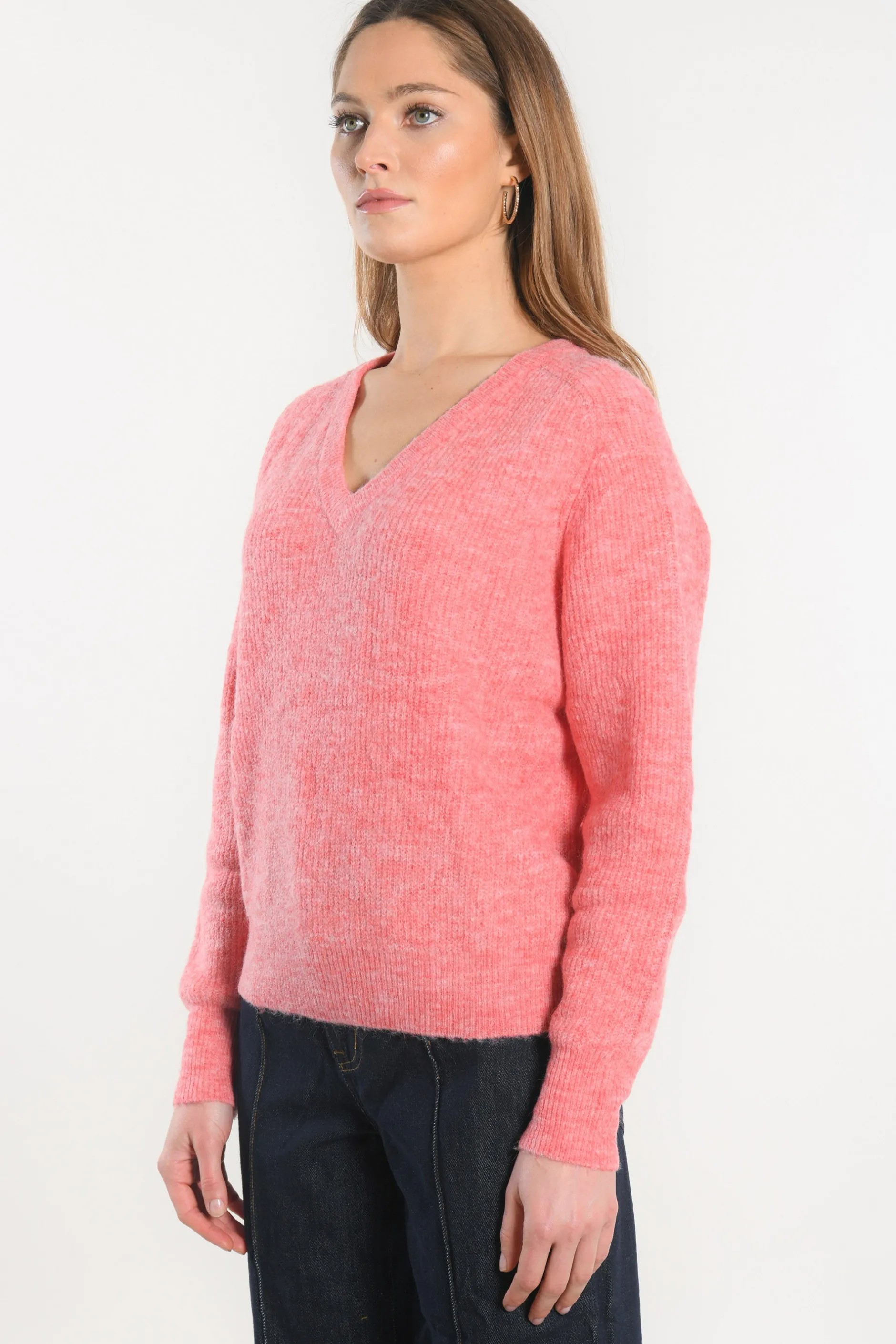 New KOOKAÏ PULL COL V - DANNA - RAPTUR ROSE Rapturrose