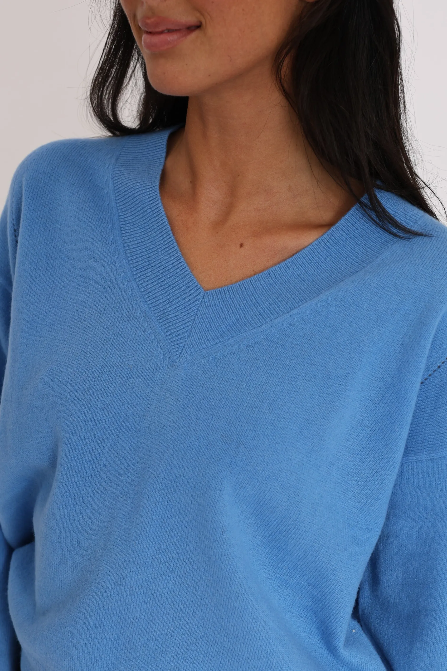 Store KOOKAÏ PULL COL V ANITA Blue