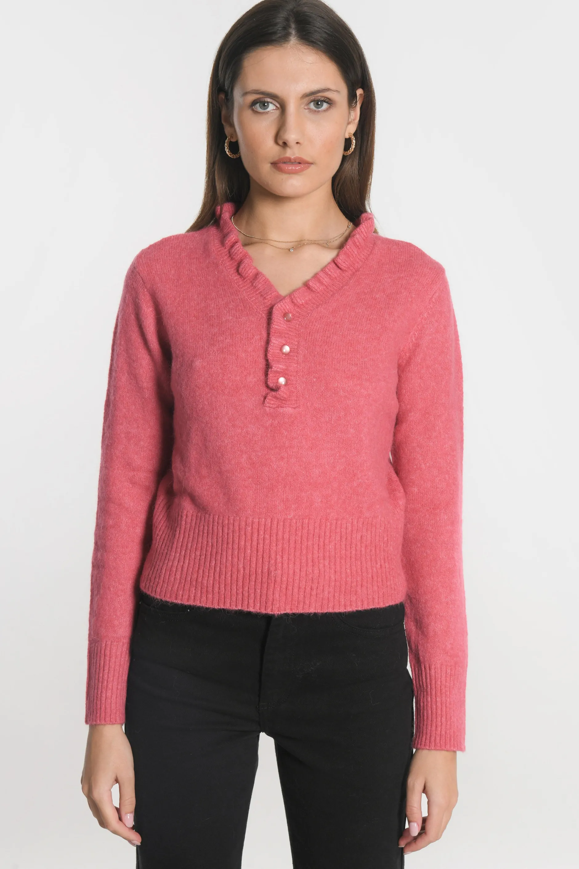 Hot KOOKAÏ PULL COL V SANDRINE Berry