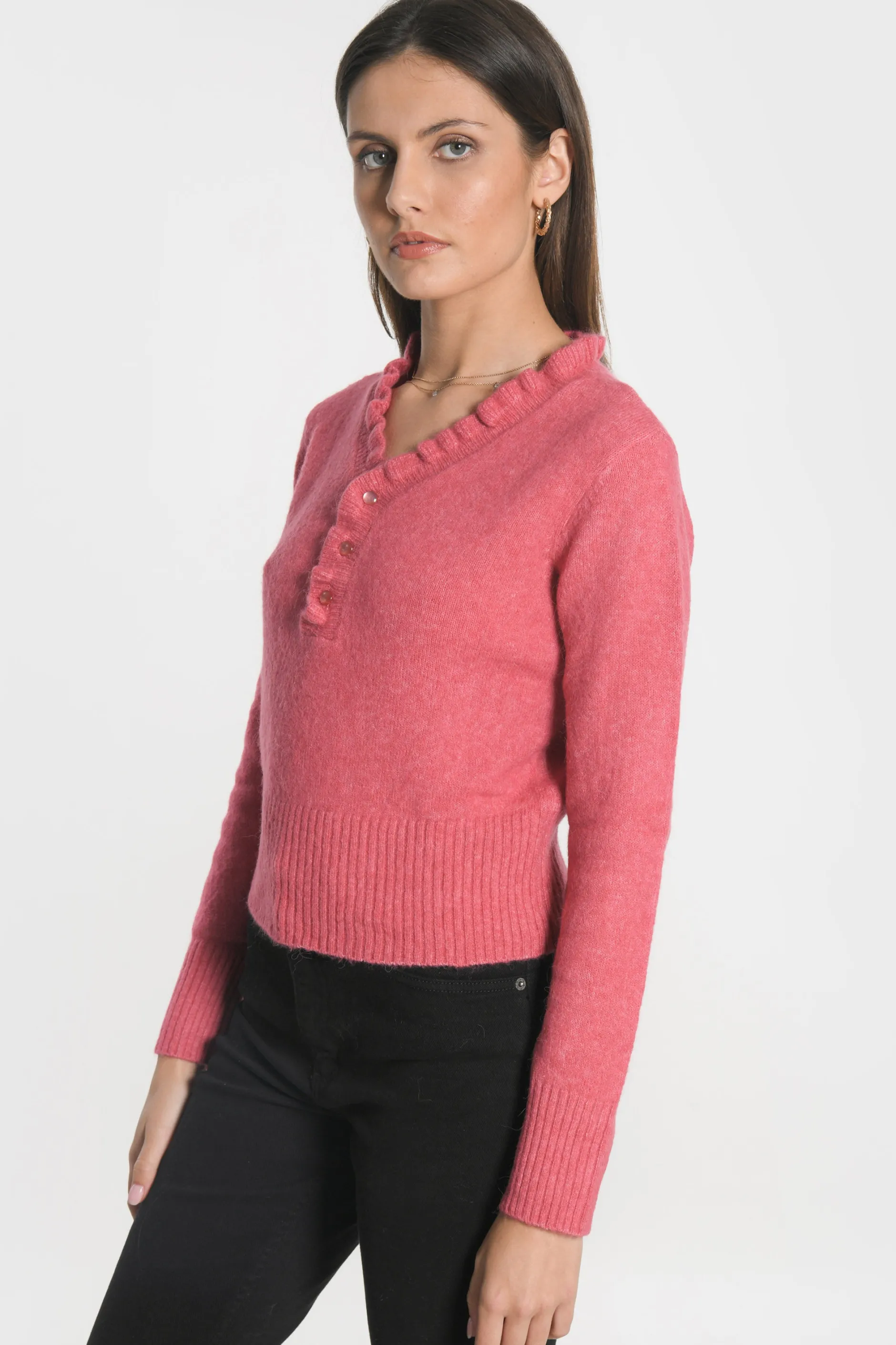 Hot KOOKAÏ PULL COL V SANDRINE Berry