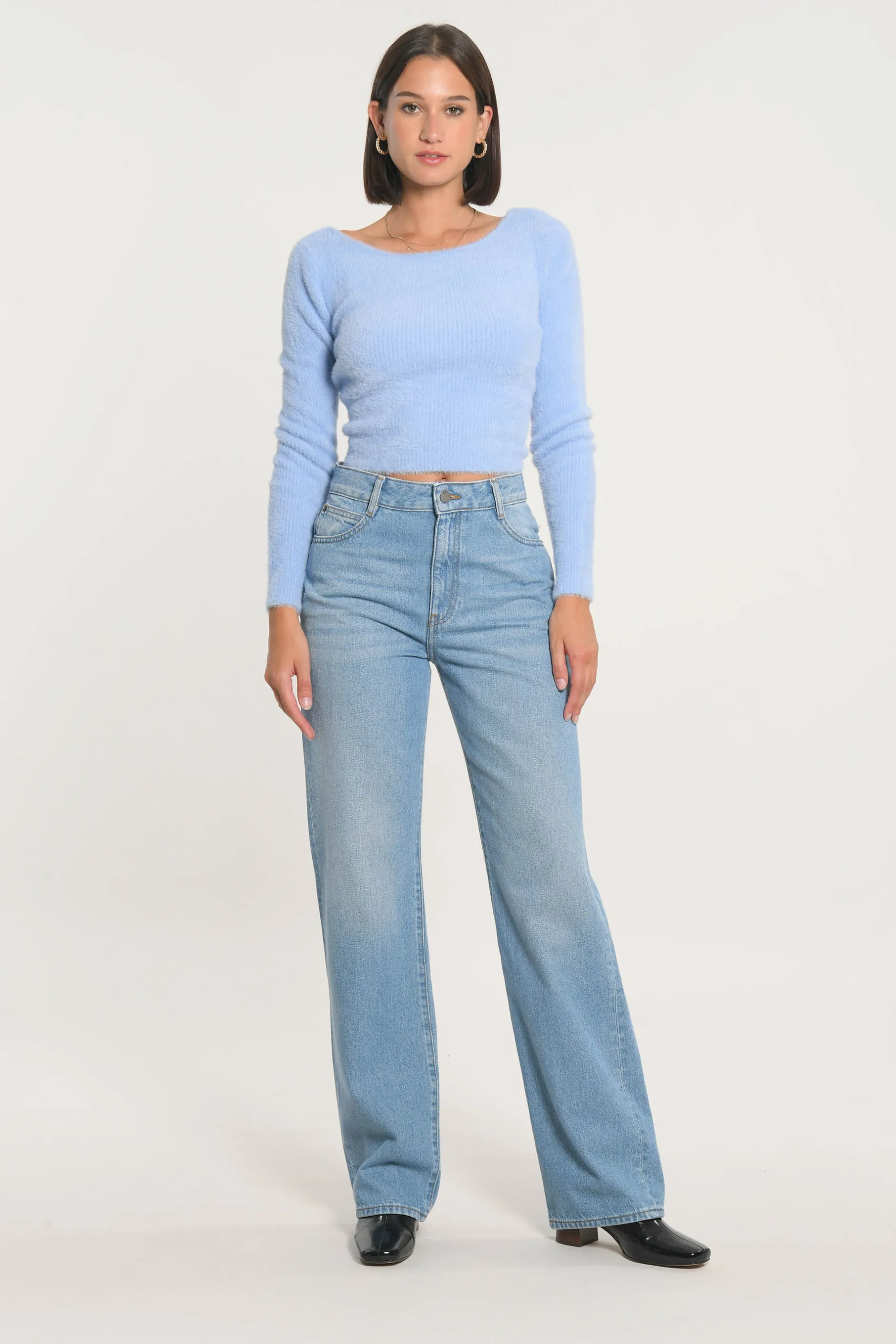 Store KOOKAÏ PULL DOS TWISTÉ MYLO Ciel