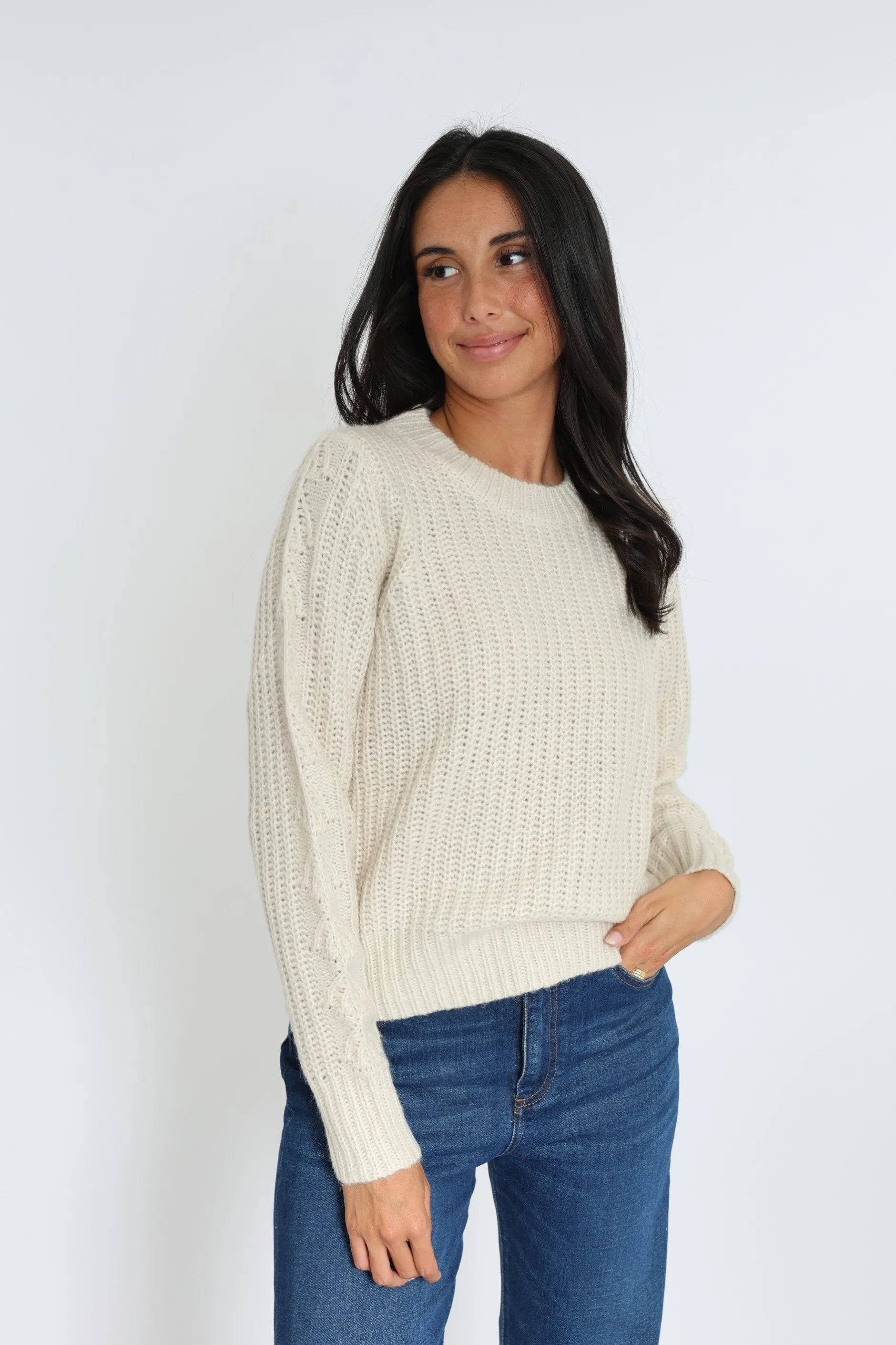 Cheap KOOKAÏ PULL LANA COL ROND ÉCRU Ecru