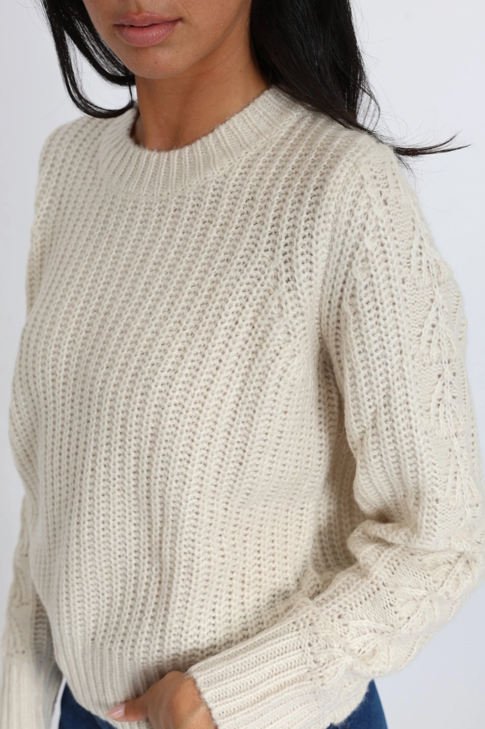 Cheap KOOKAÏ PULL LANA COL ROND ÉCRU Ecru