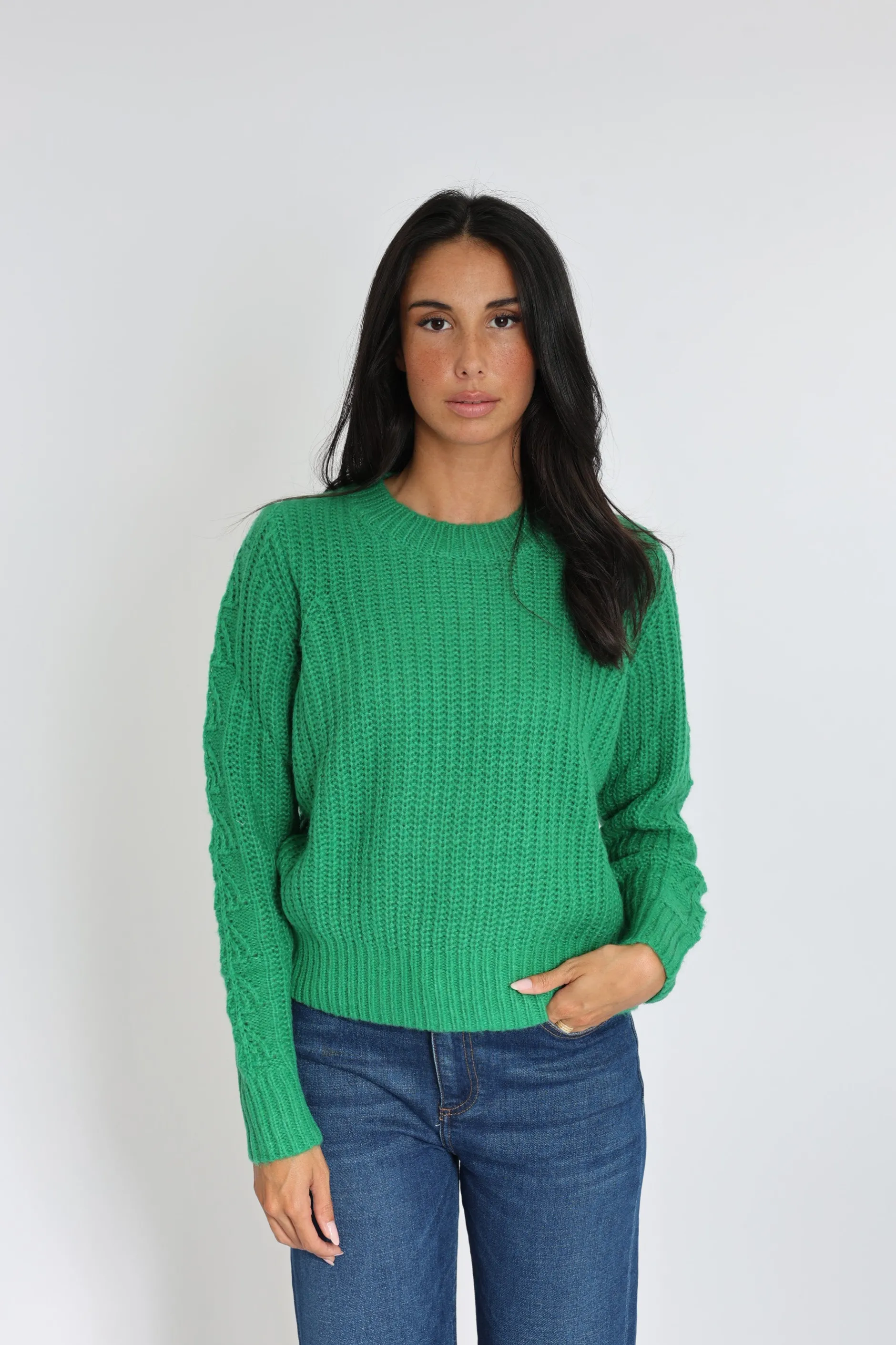 New KOOKAÏ PULL LANA COL ROND Green