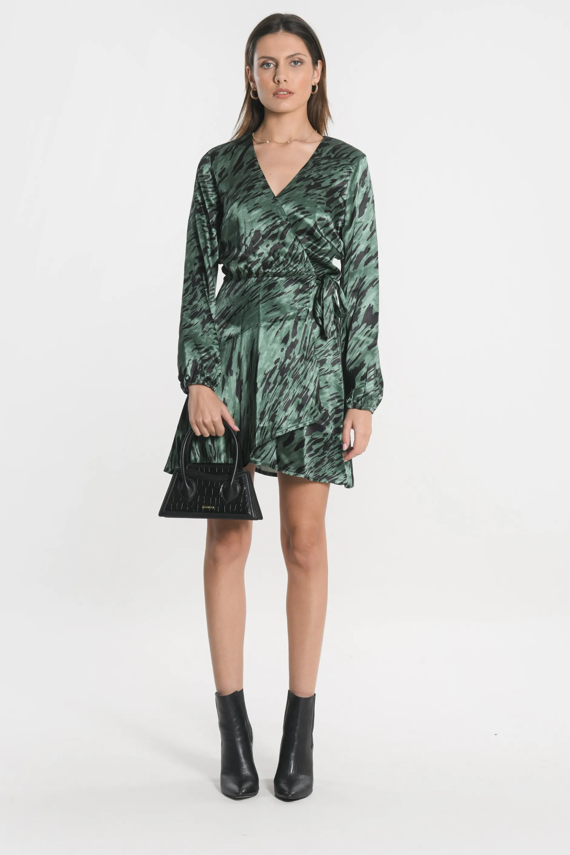 Hot KOOKAÏ ROBE COURTE NESA Noir/vert