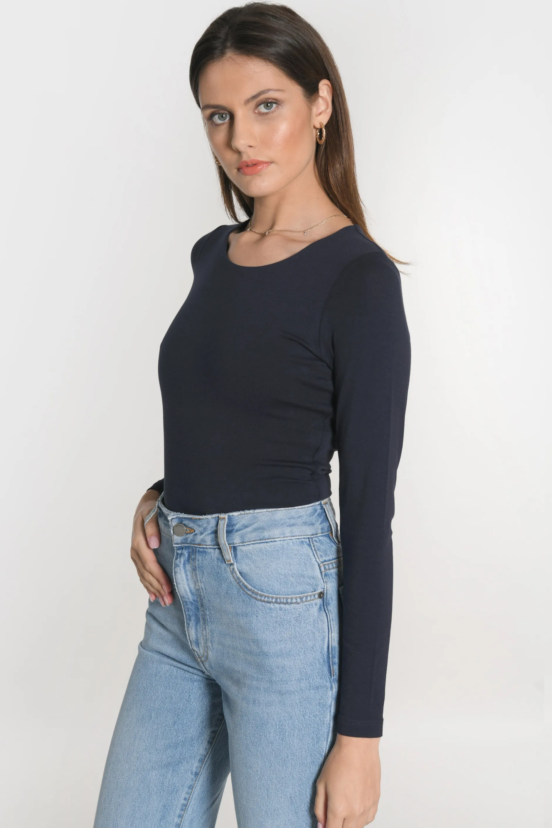 Store KOOKAÏ TEE SHIRT COL ROND CURT Navy