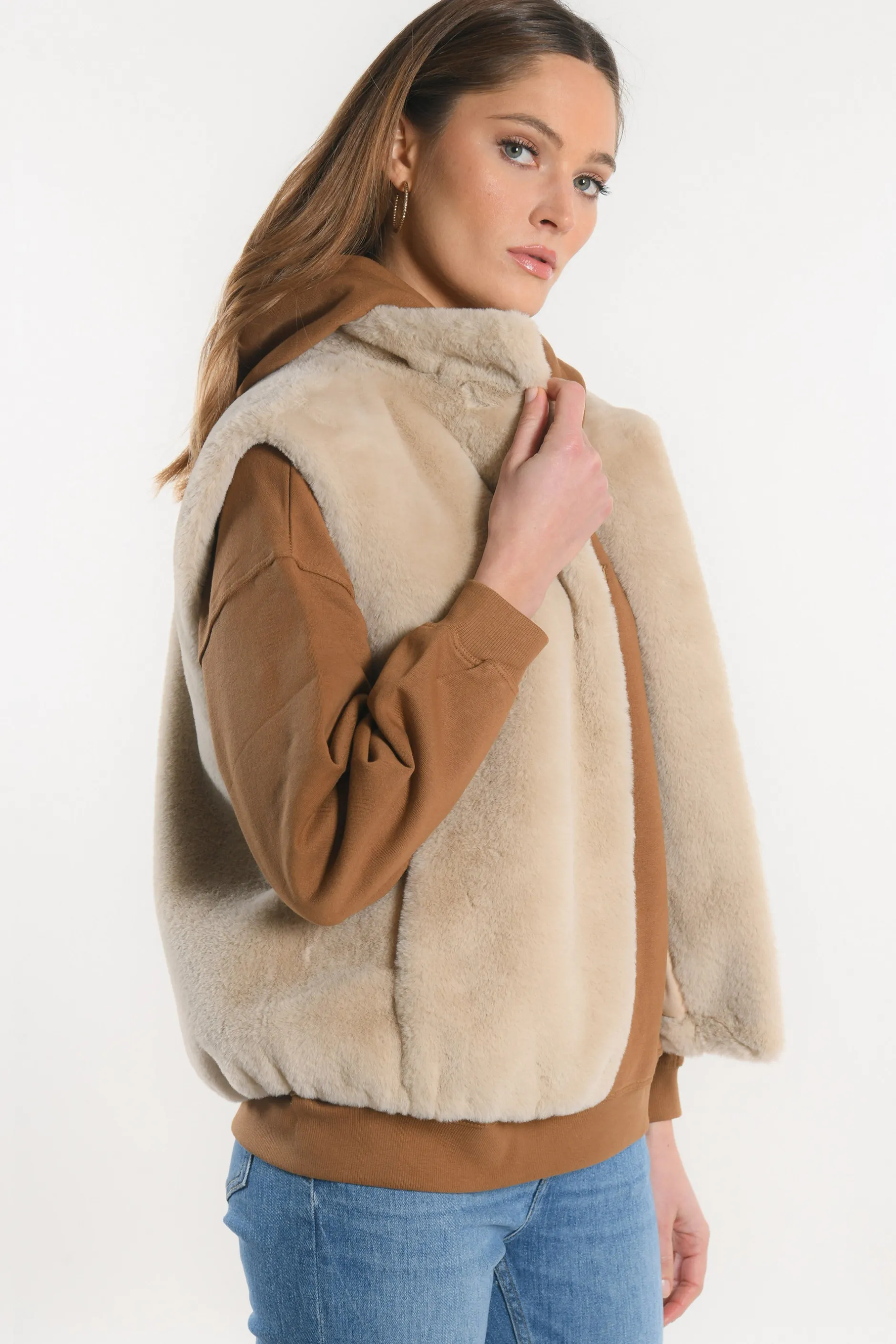 Cheap KOOKAÏ VESTE - RACHEL - Vison
