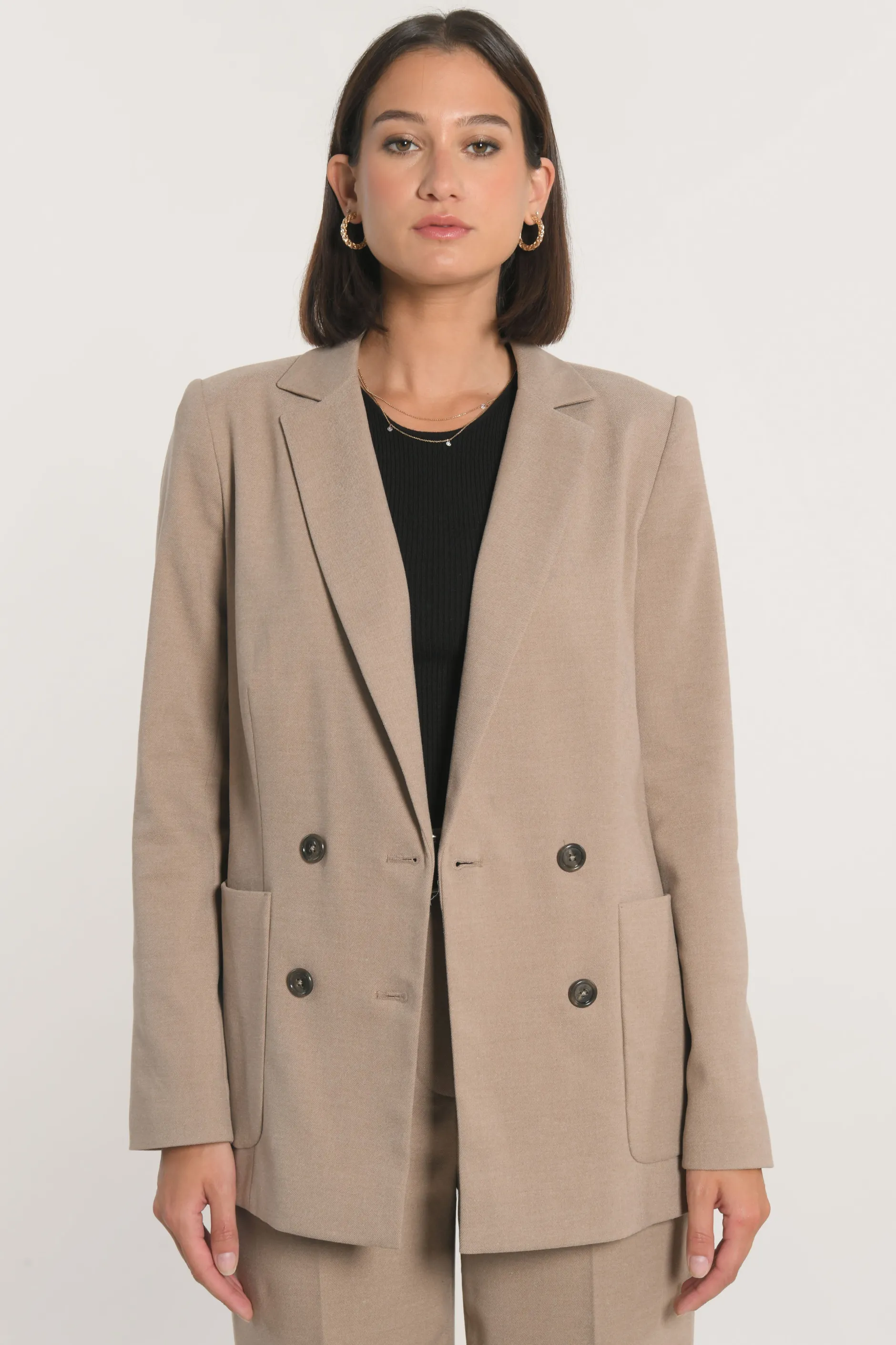 New KOOKAÏ VESTE CROISÉE MACHA Beige