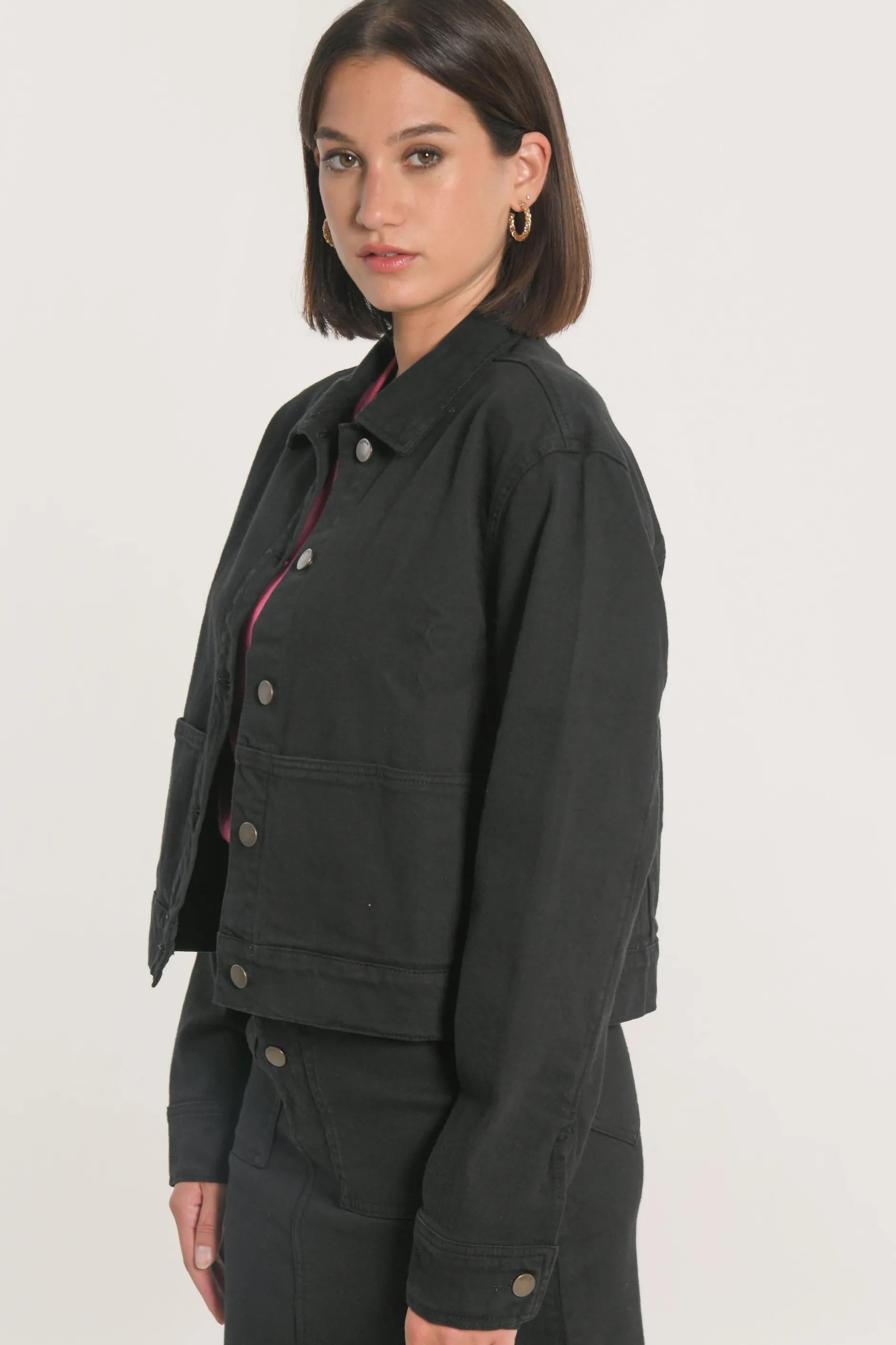 Discount KOOKAÏ VESTE SPORT THADEE DENIM Noir