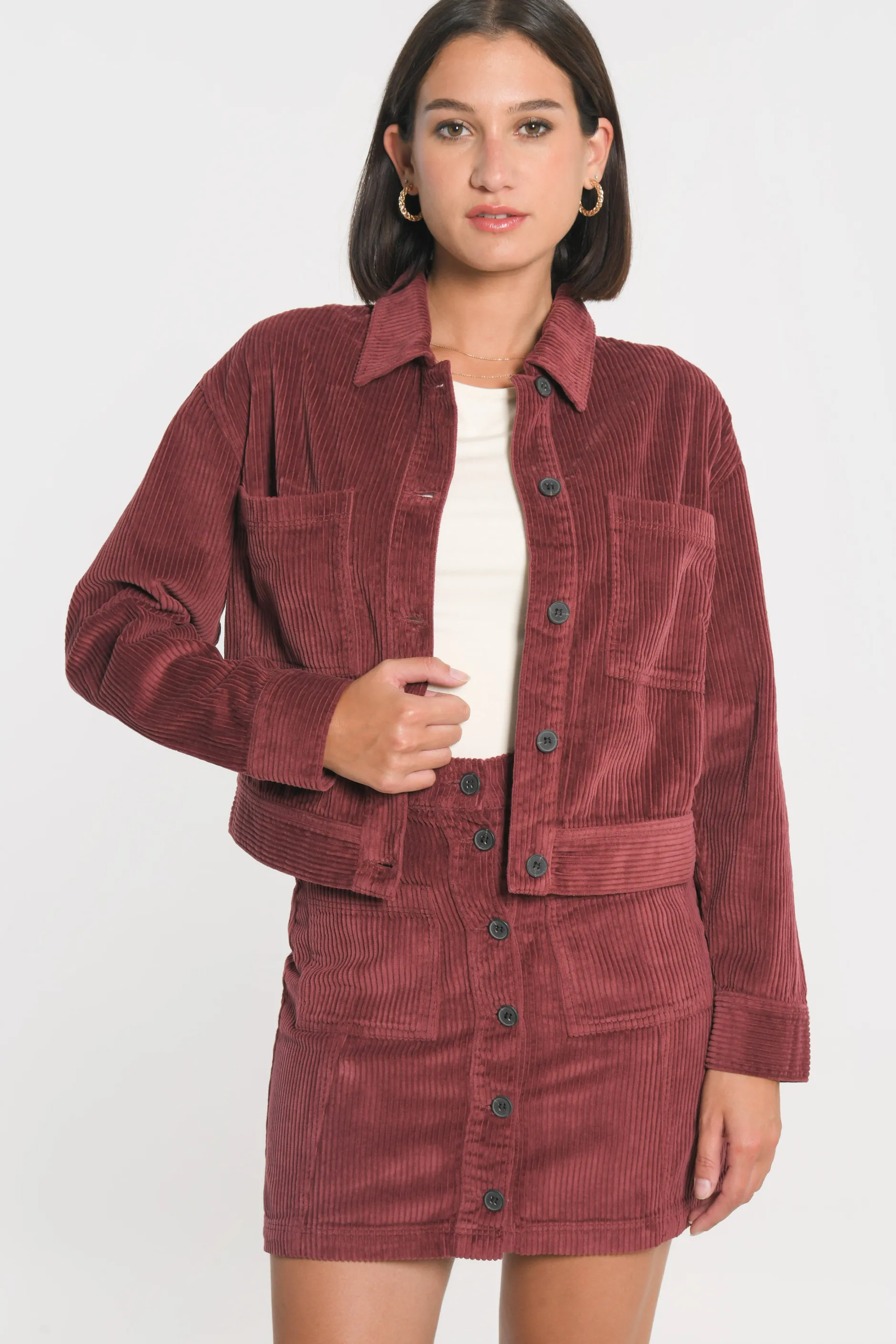 Flash Sale KOOKAÏ VESTE VELOURS SUZANNE Bordeaux